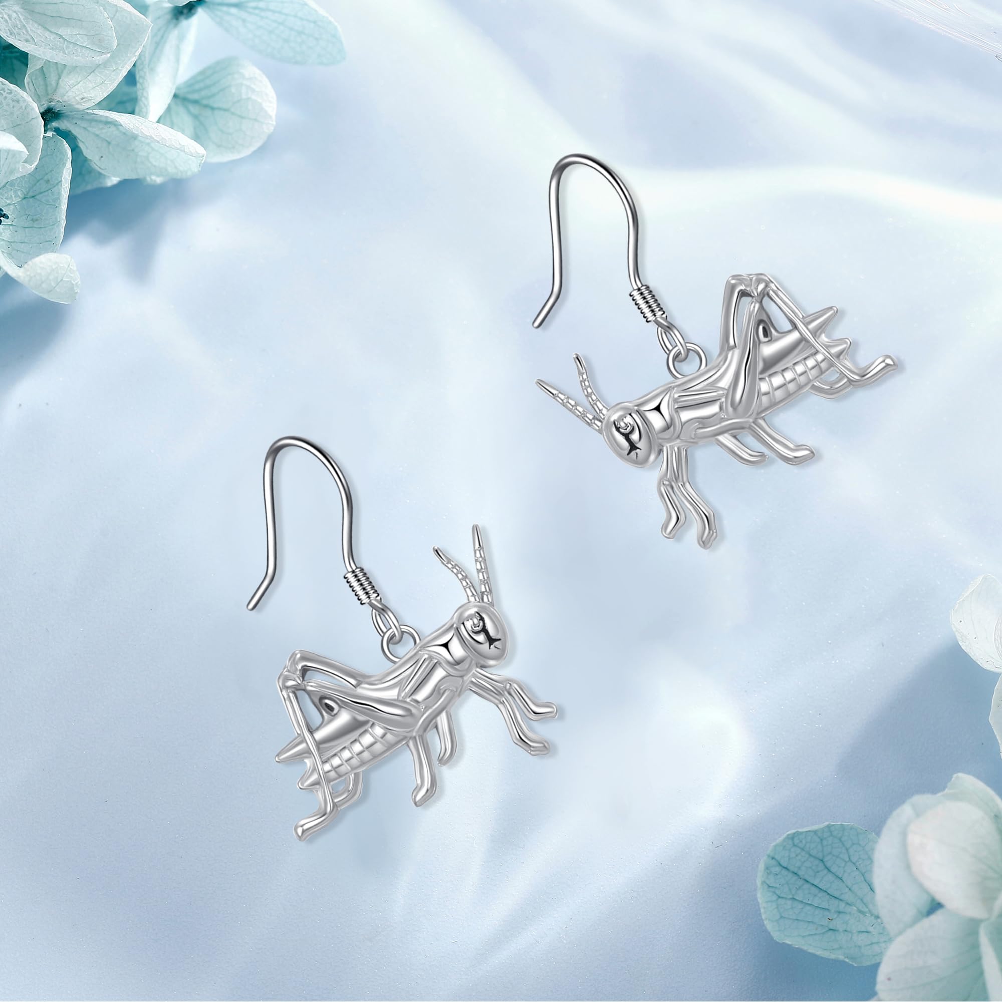 YAFEINI Preghiera Mantis Orecchini Appesi In Argento Sterling 925 Insetti Bug Orecchini Preghiera Mantis Gioielli Regali per le Donne