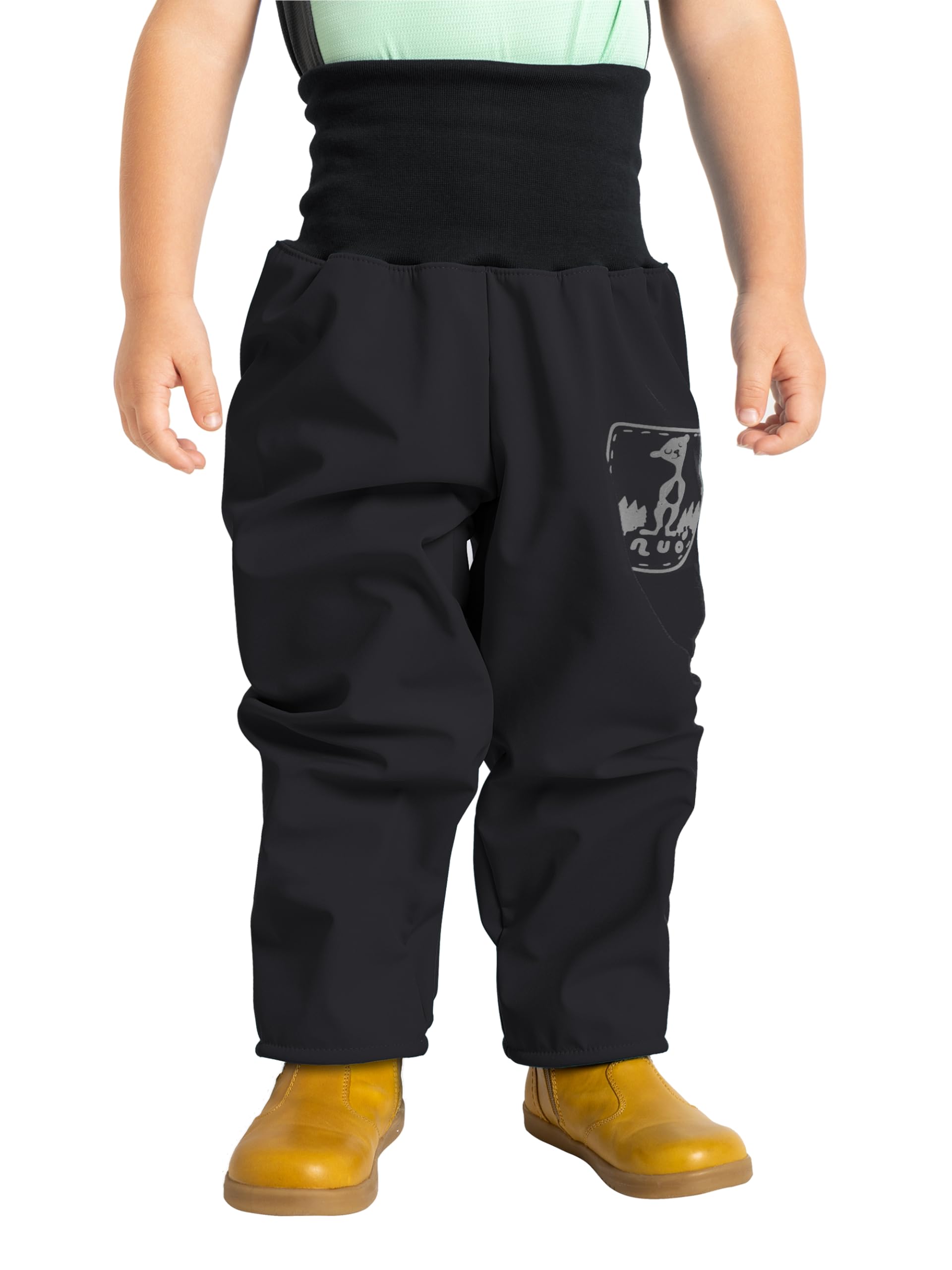 Kleinkinder Softshellhose mit Fleece Fütterung Hose Wasserabweisend Winddicht Atmungsaktiv Warm Funktionshose Regenhose Basic