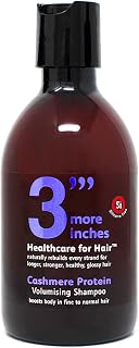 3'''More Inches Cashmere Protein Volumizing Shampoo 250ml - Fine, Thin Hair Treatment - For Thicker, Fuller & Root Lifting Results - Coconut Oil, Silicone Free - Hair Care by Michael Van Clarke