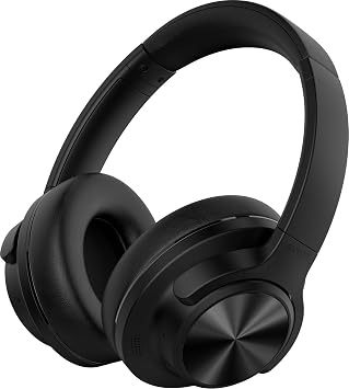 AVIOT WA-V1 High-Resolution Wireless Headphones with Adaptive Hybrid Noise Cancelling | Up to 120 Hours Playback | Superior Sound Quality and Comfort | Foldable Design Black