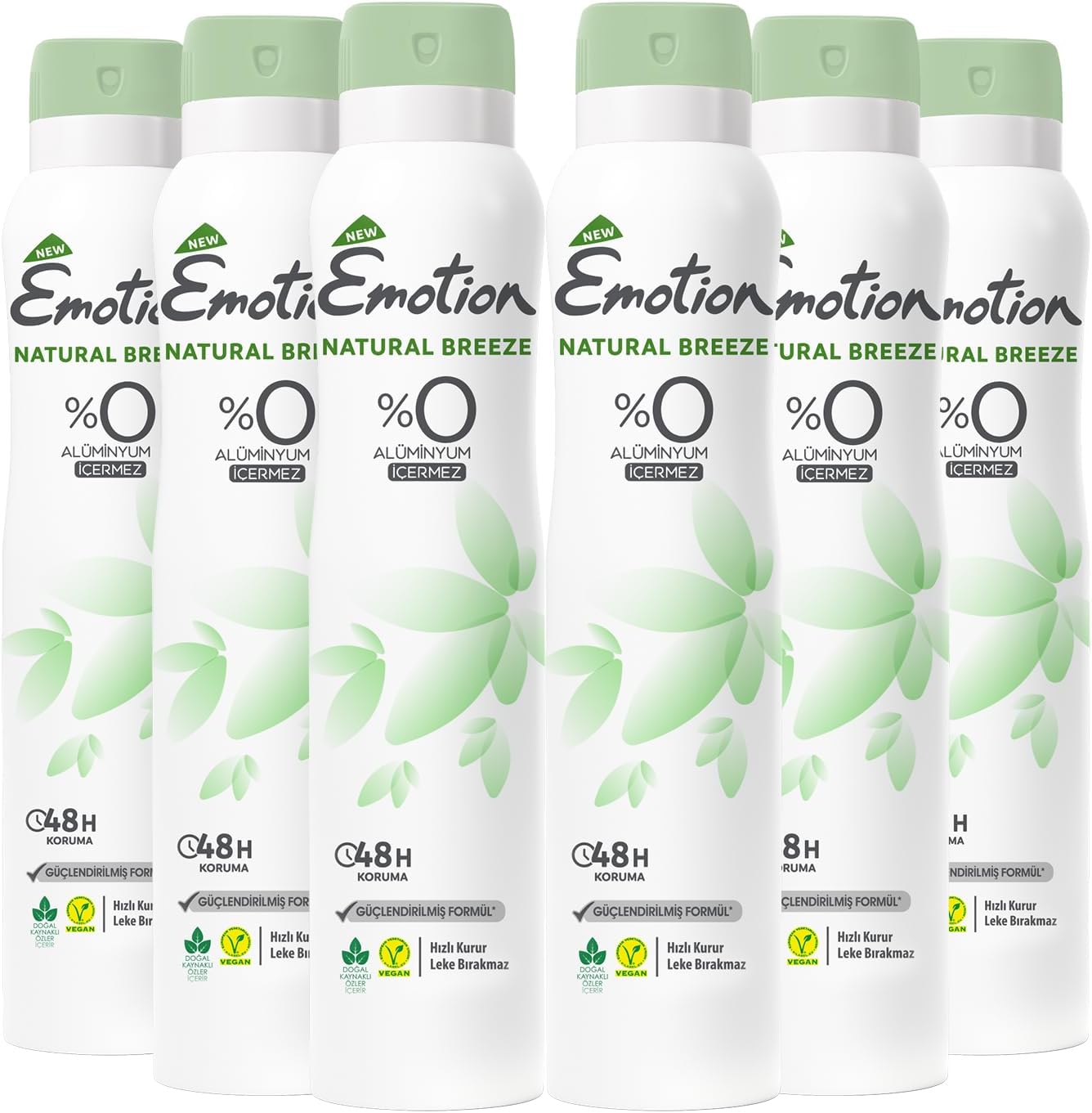 Emotion Natural Breeze Kadın Alüminyumsuz Vegan Deodorant 6x200 Ml