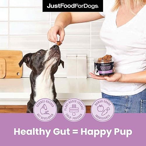 Miniatura 4 de JustFoodForDogs Suplemento de masticables blandos con refuerzo probiótico para la salud intestinal de los perros, apoyo para la salud digestiva,