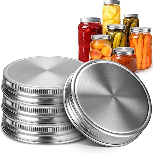 Miniatura 19 de Tapa de Pico Vertedor para Frasco Mason de Acero Inoxidable con Mango, Tapas de Pico Vertedor Abatible de Boca Ancha para Frascos Mason, Cubierta de