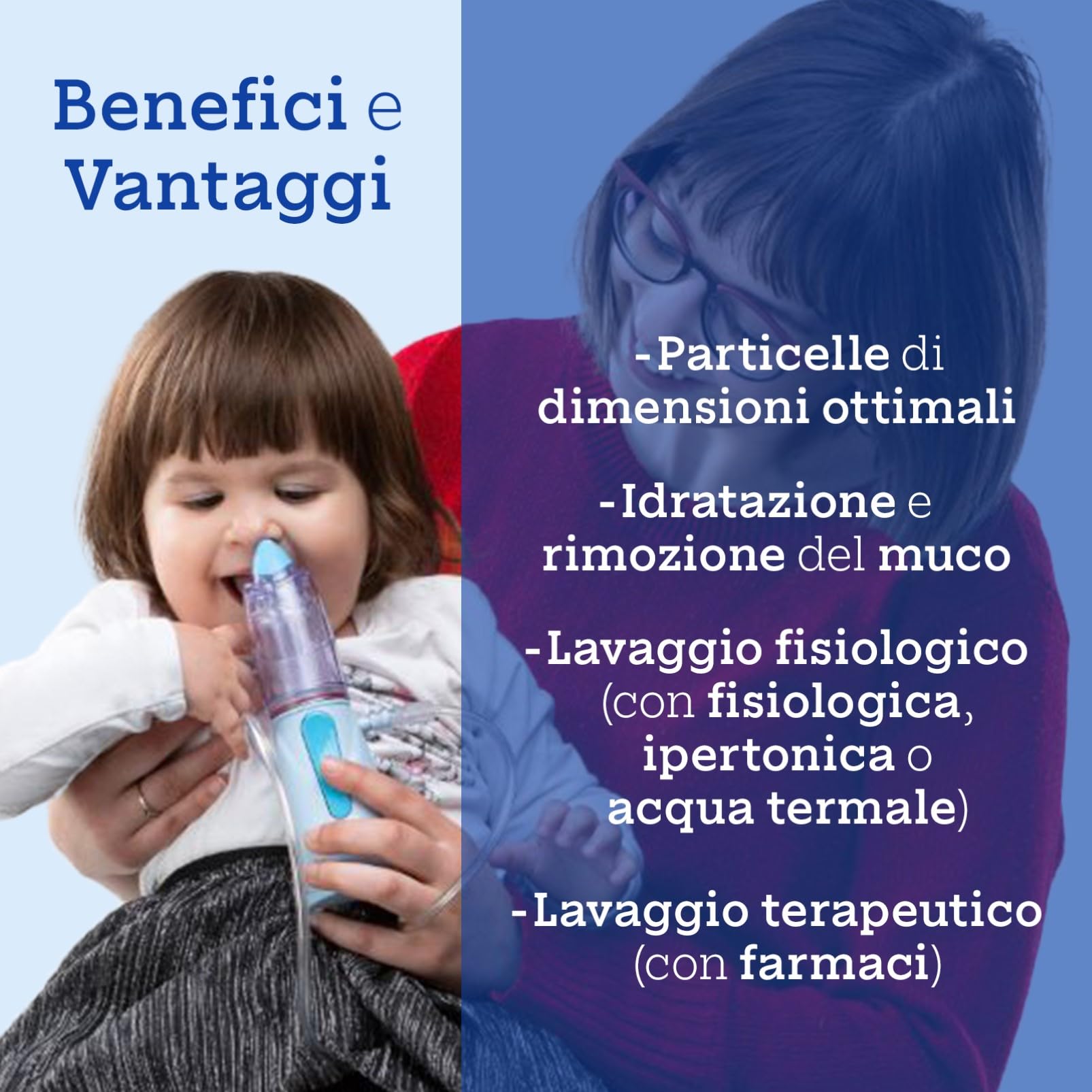 Air Liquide Healthcare RINOWASH Doccia Nasale Micronizzata Terapia Aerosolica Vie Aeree Superiori Adulti Bambini