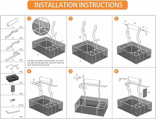 Miniatura 8 de FANGSUN Organizador para parrilla, organizador de barbacoa con soporte para toallas de papel, organizador de utensilios de condimento de picnic para