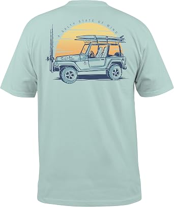 Salt Life Mens Salt Life 4-Wheel Fishin Short Sleeve Tee