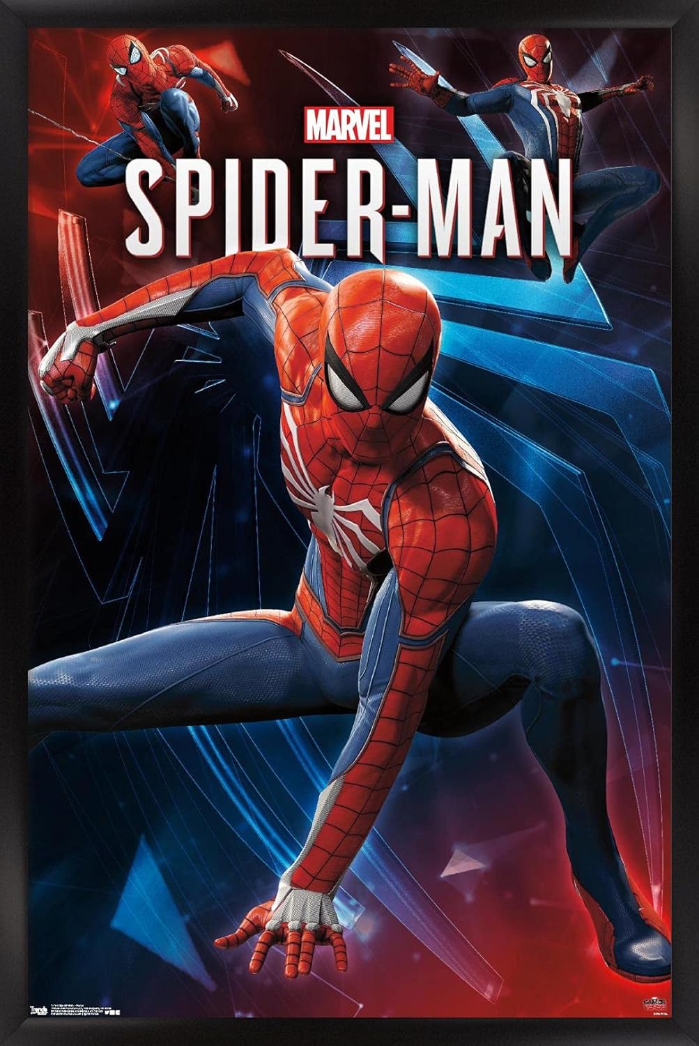 Trends International Marvel Comics - Spider-Man - Poses Wall Poster, 22.375" x 34", Black Framed Version