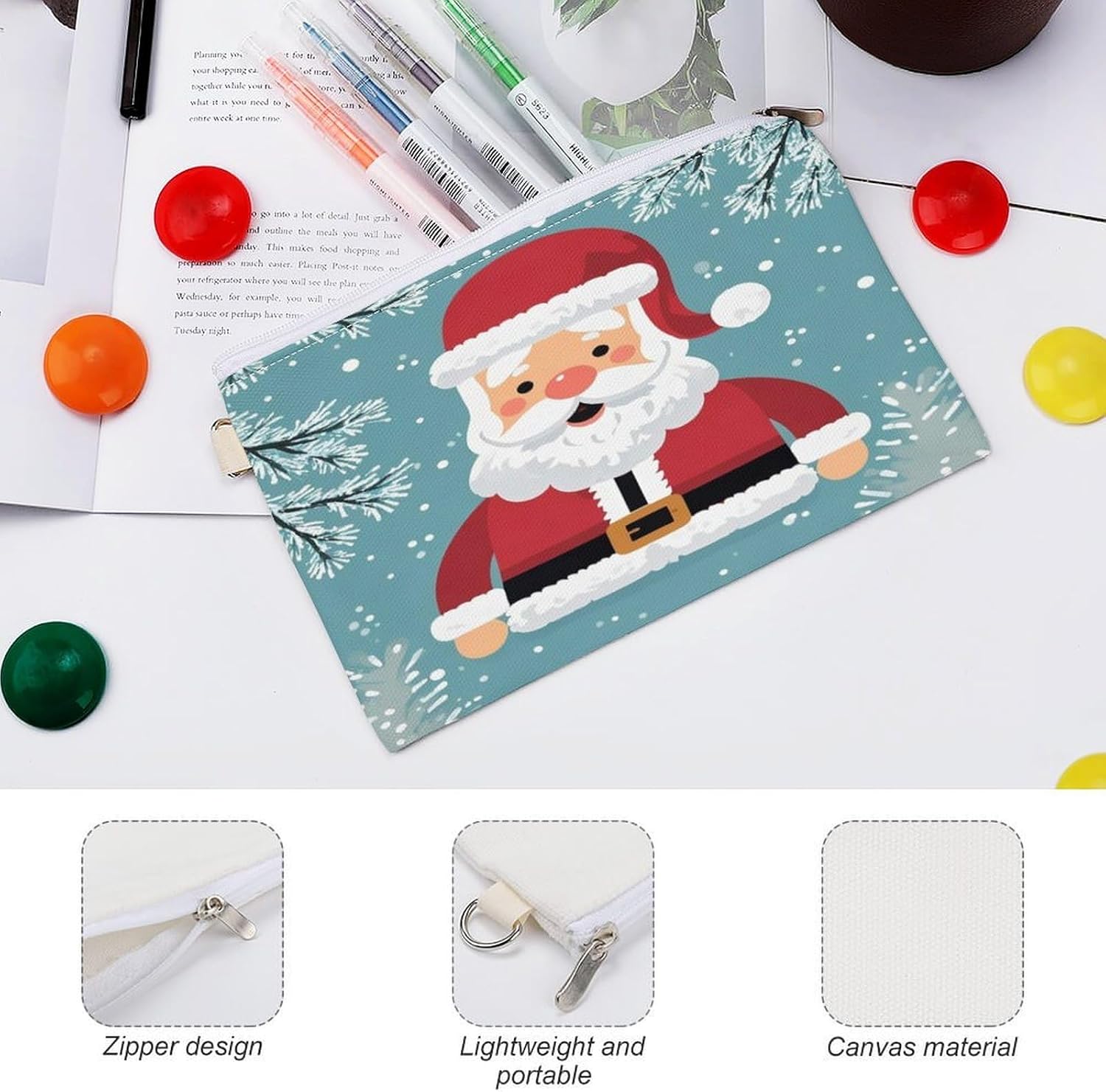 Cartoon Pattern Coin Purse with Zipper Canvas Change Pouch Change Holder Lightweight Coin Bag Slim Cute Coin Pouch Travel Small Wallet Mini Portable Cosmetic Bags Change Bag