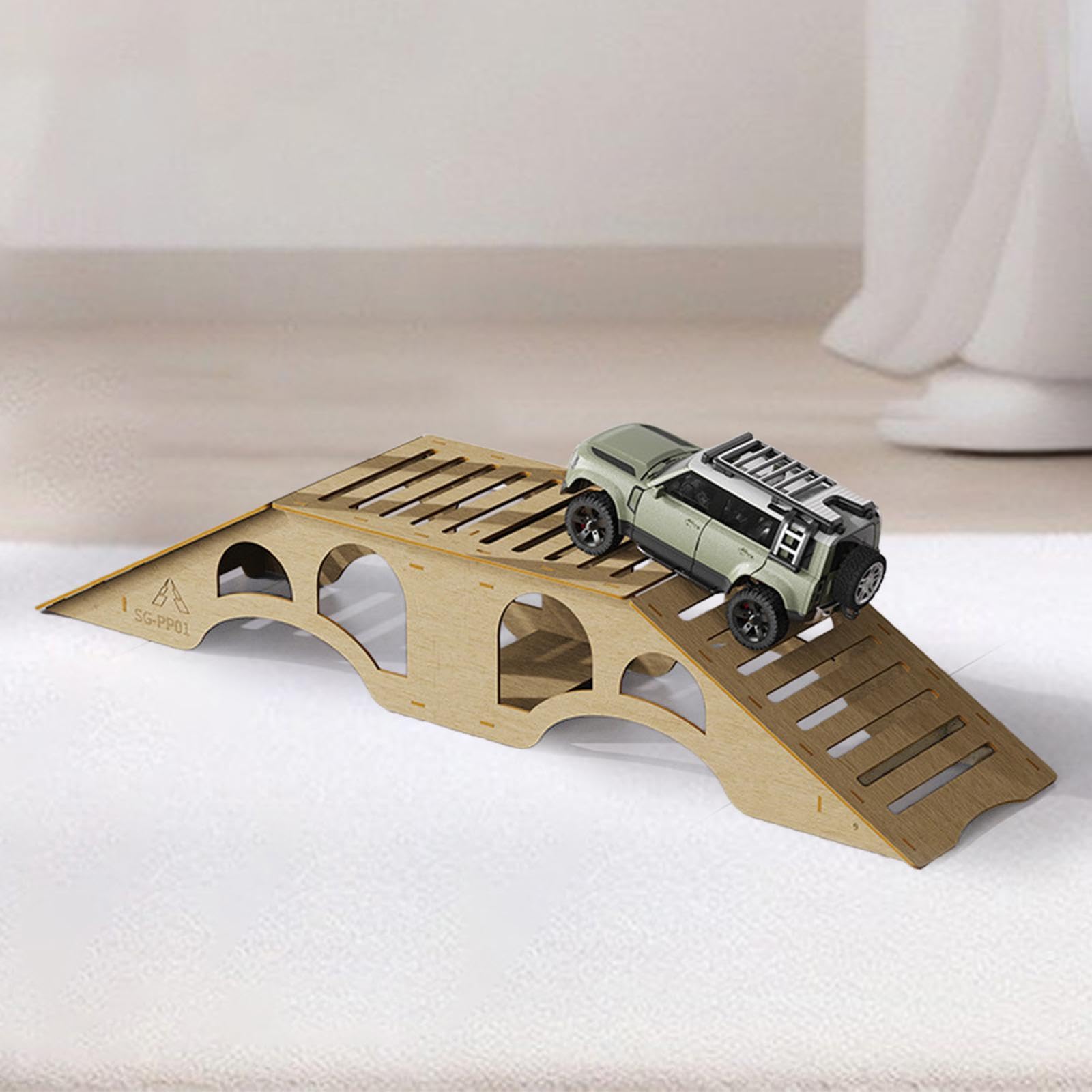 Puente de Obstáculos, Rampa Accesoria de Madera en Miniatura para Vehículos RC con Función de Simulación de Manejo, Adecuada para Juegos de Simulación, Estilo un