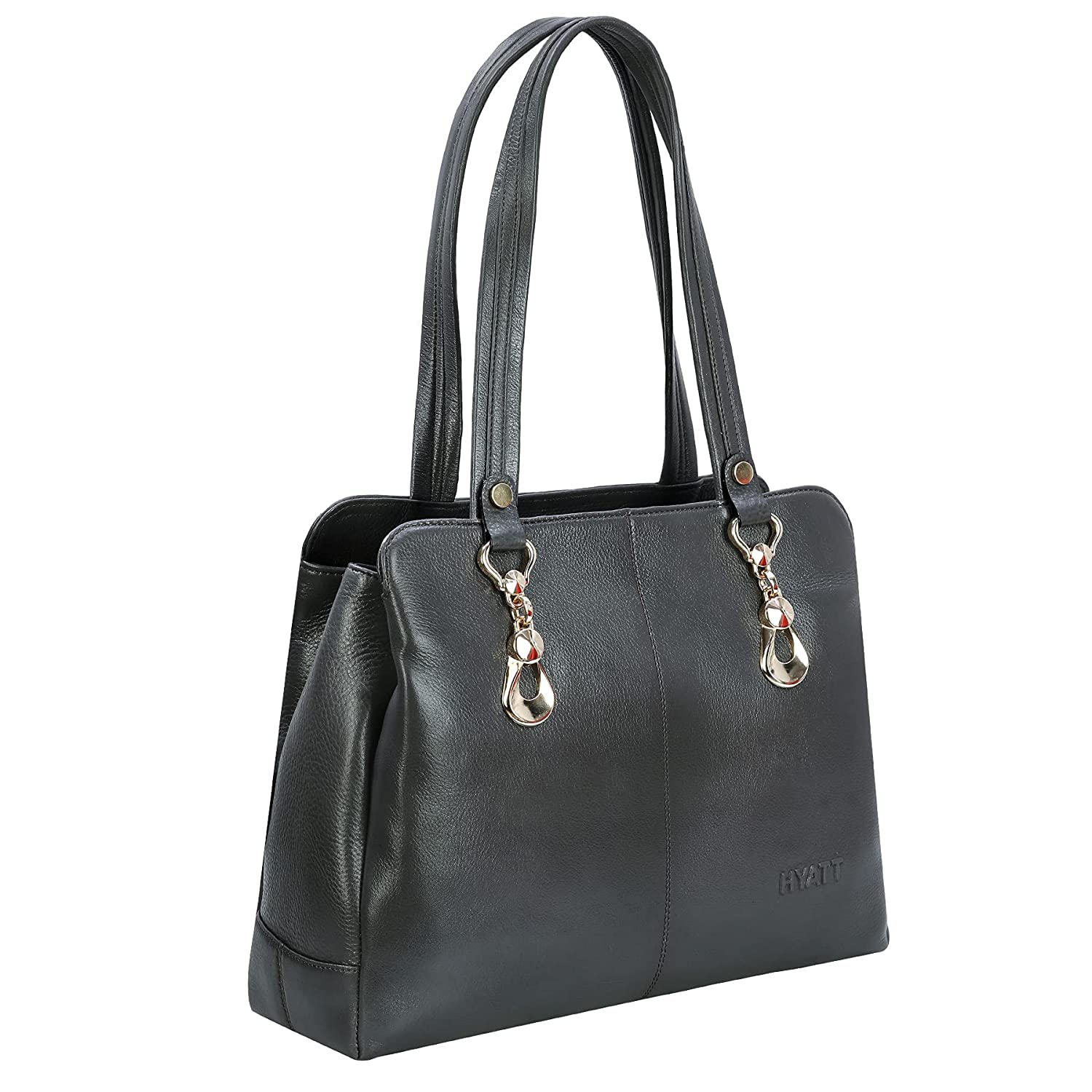 Leather Accessories Full Grain Natural Leather Top Handle Tote Handbags & Shoulder Bags For Women Daily Office Use Branded (Dimension- L-15 X H-10 x W- 4 Inch | Weight- 0.7 KG - Grey (B09MFN26YR) Amazon Price History, Amazon Price Tracker
