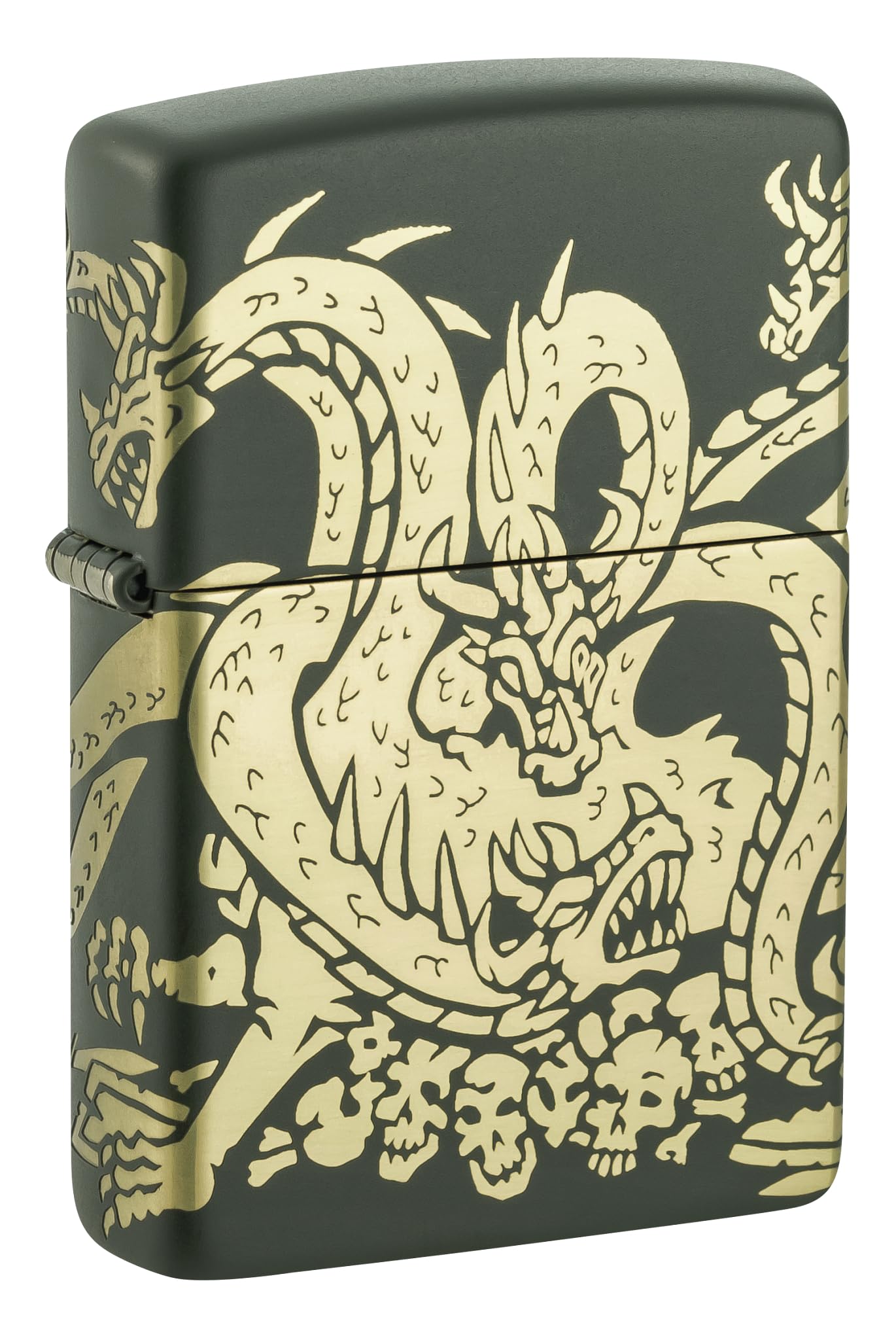 Zippo Dragon Design Green Matte Pocket Lighter