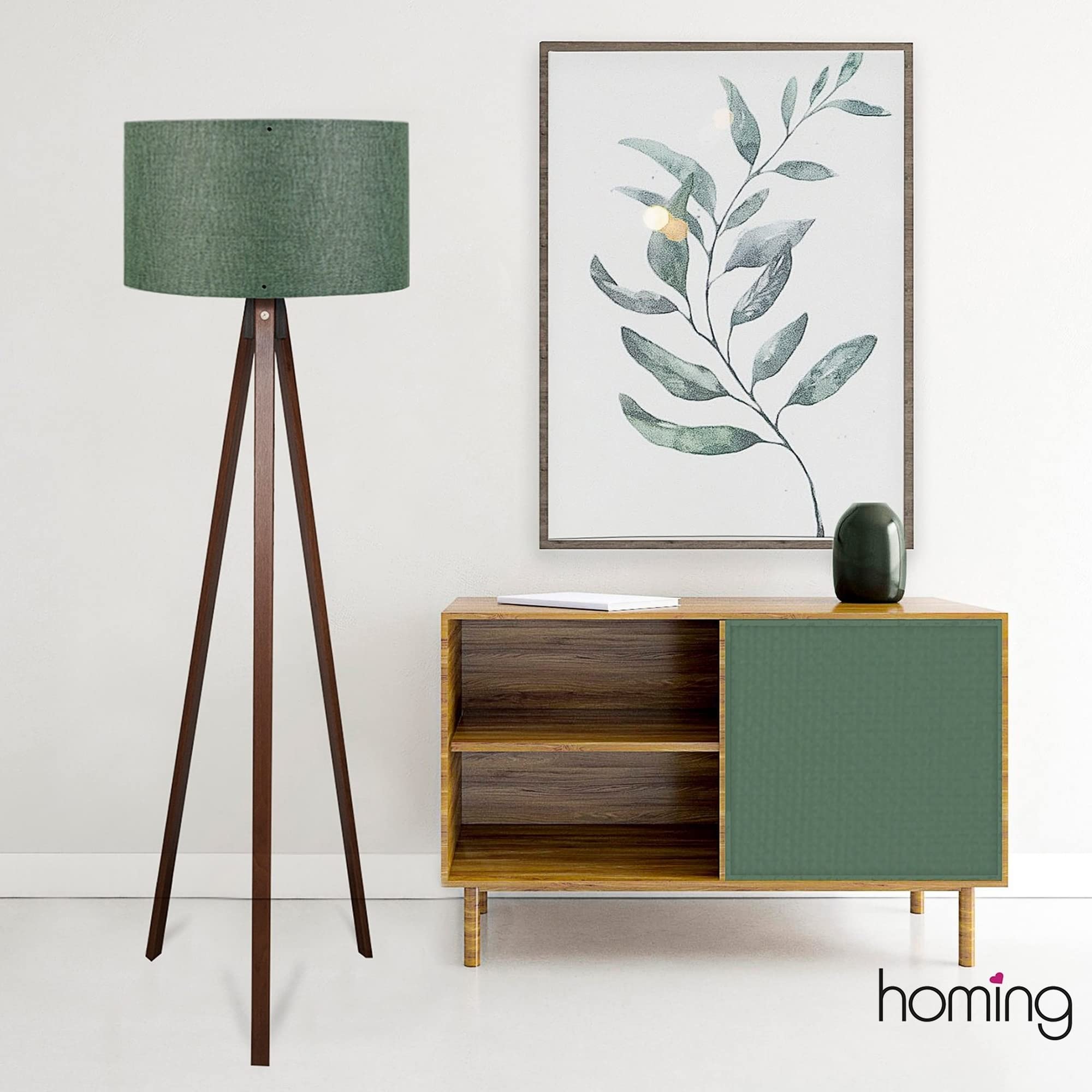 Lámpara de pie con 100% MDF color Verde
