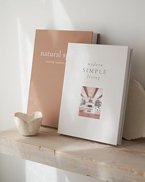 ZICOTO Beautiful Decorative Books Set of 2 for Your Coffee Table & Shelf | Aesthetic Modern Home Decoration Boxes for Your Bookshelf & Mantel Decor - Fake/Faux Books as Photo Storage or Keepsake Box