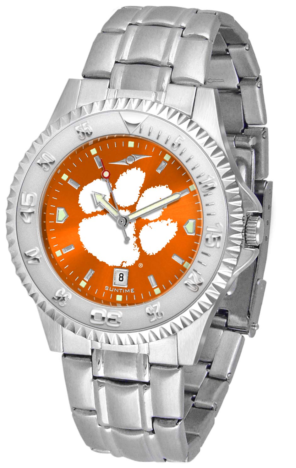 SunTime Men's Competitor 40mm Quartz Watch, 20mm Stainless Steel Strap, Anochrome Dial