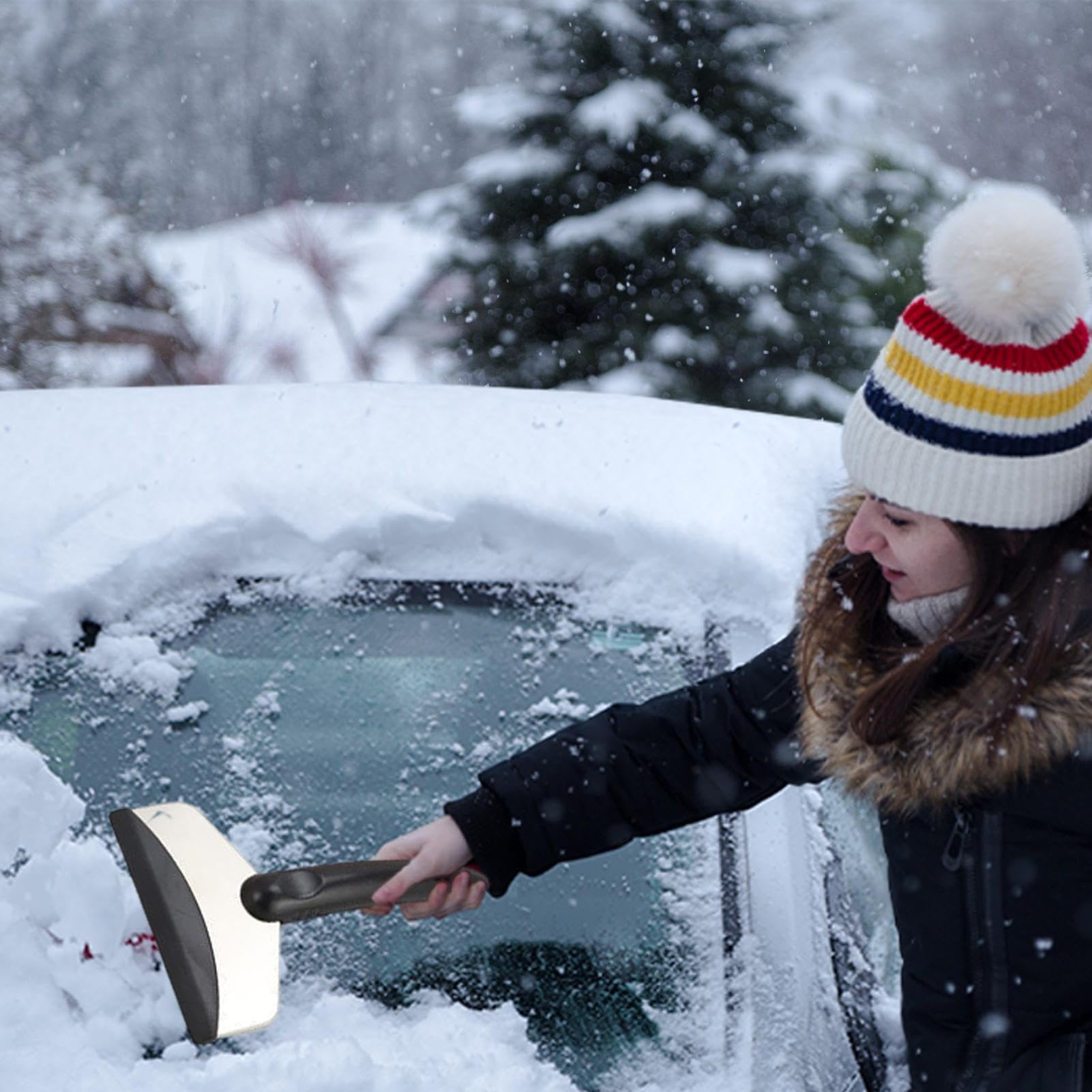 Spazzola Neve Per Autovetture Spazzola Ergonomica Multifunzionale | Raschietto Per Ghiaccio E Neve Per Parabrezza Per Esterno Autocarri Parabrezza Pendolarismo Inverno Casa Parcheggio