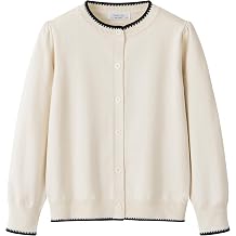 Yekaty Girls Cardigan Long Sleeve Button Knit School Sweater 4-12 Years
