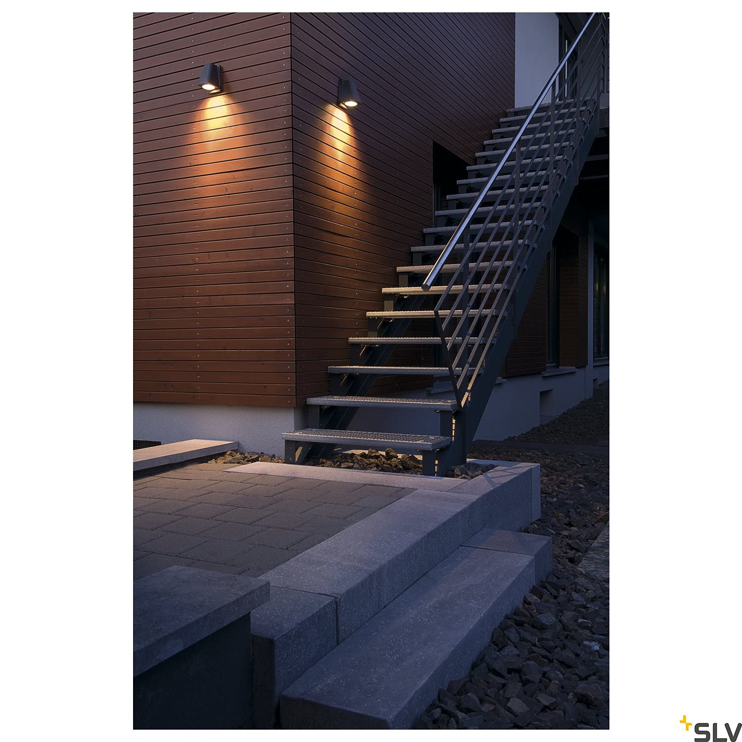 SLV WALLYX | Down-Light zur effektvollen Außenbeleuchtung von Wänden und Hauseingang, LED Strahler, Spot, Wandleuchte, Aussenleuchte, Gartenlampe, Wegeleuchte | GU10, anthrazit, IP44