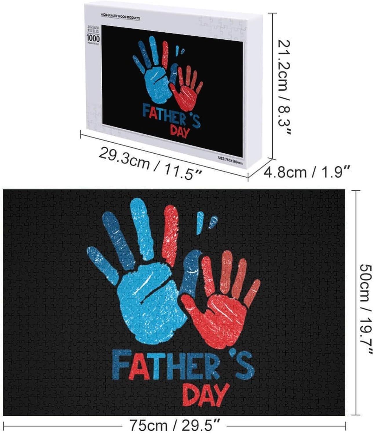 Fathers Day Best Dad Puzzles for Adults 1000 PCS Wooden Jigsaw Puzzle Wall Decor Christmas