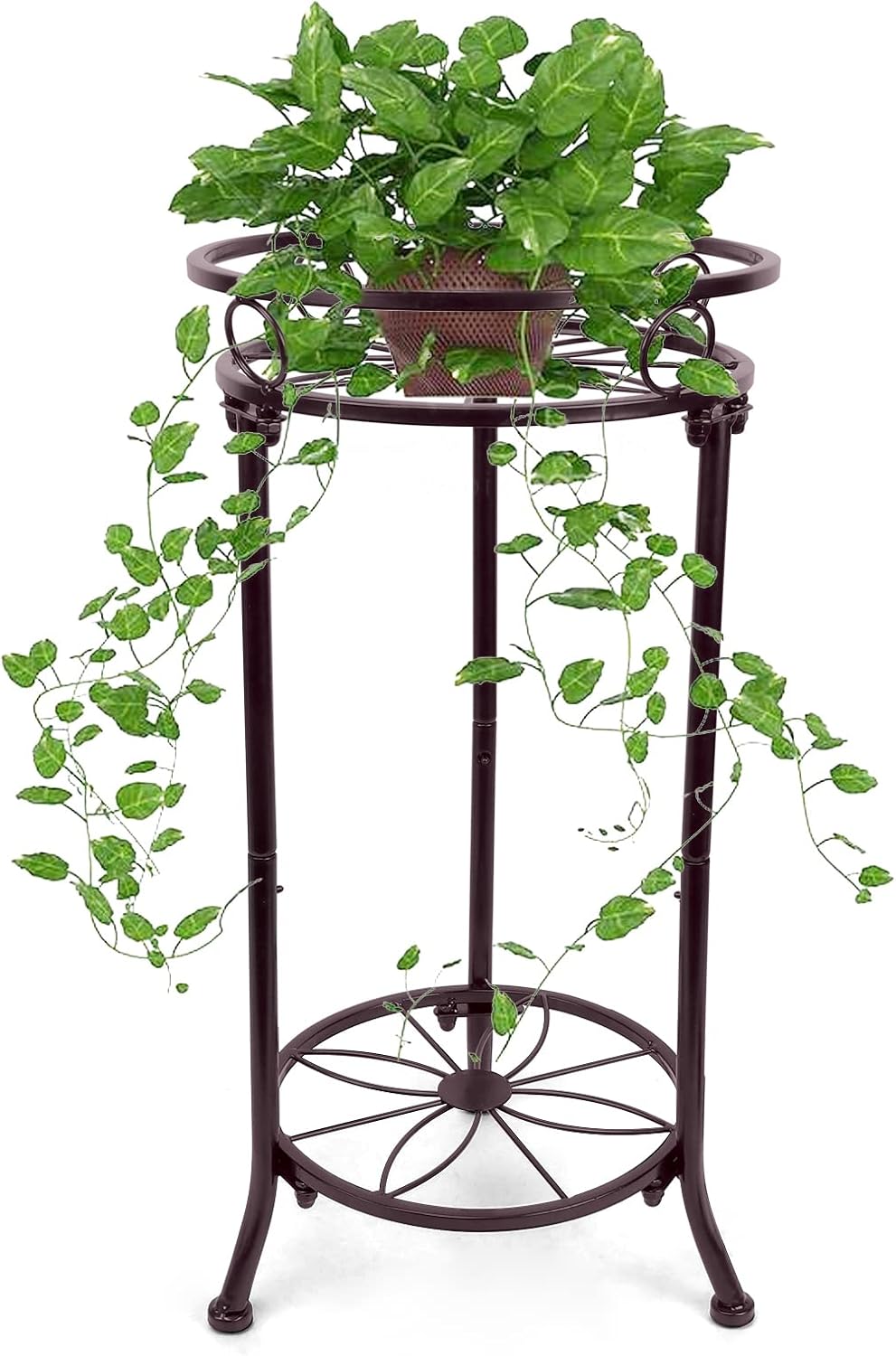 YHIJURS Plant Stand Indoor, Metal Potted 2 Tiers Tall