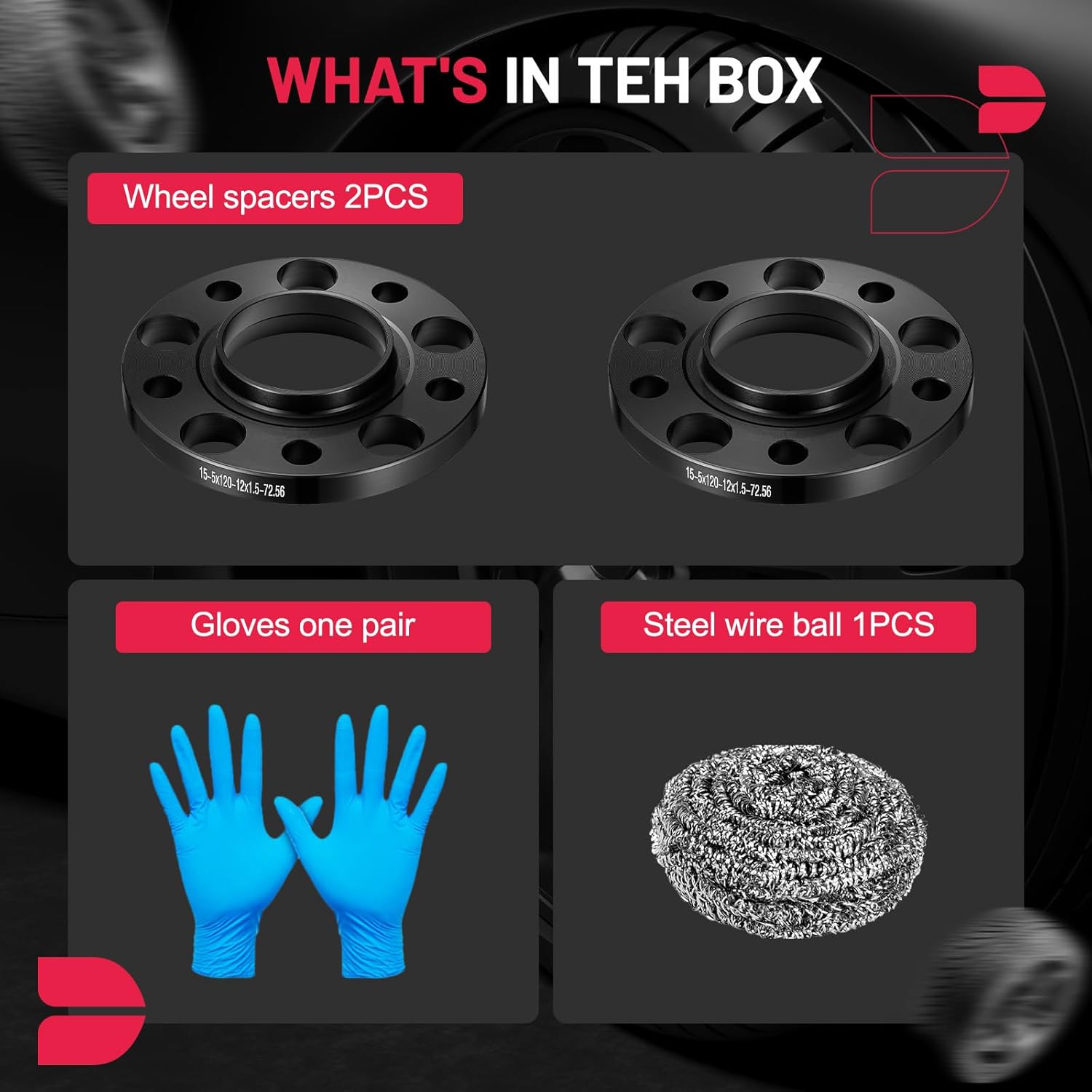 BDFHYK 5x120mm Wheel Spacers 15 mm Hubcentric Wheel Spacer Compatible with 318i 325i 328i 330i 335i 525i 530i 545i 730i 740i M3 M5, Forged 5 Lug Wheel Adapters M12x15 & 72.56 mm Hub Bore, Set of 2