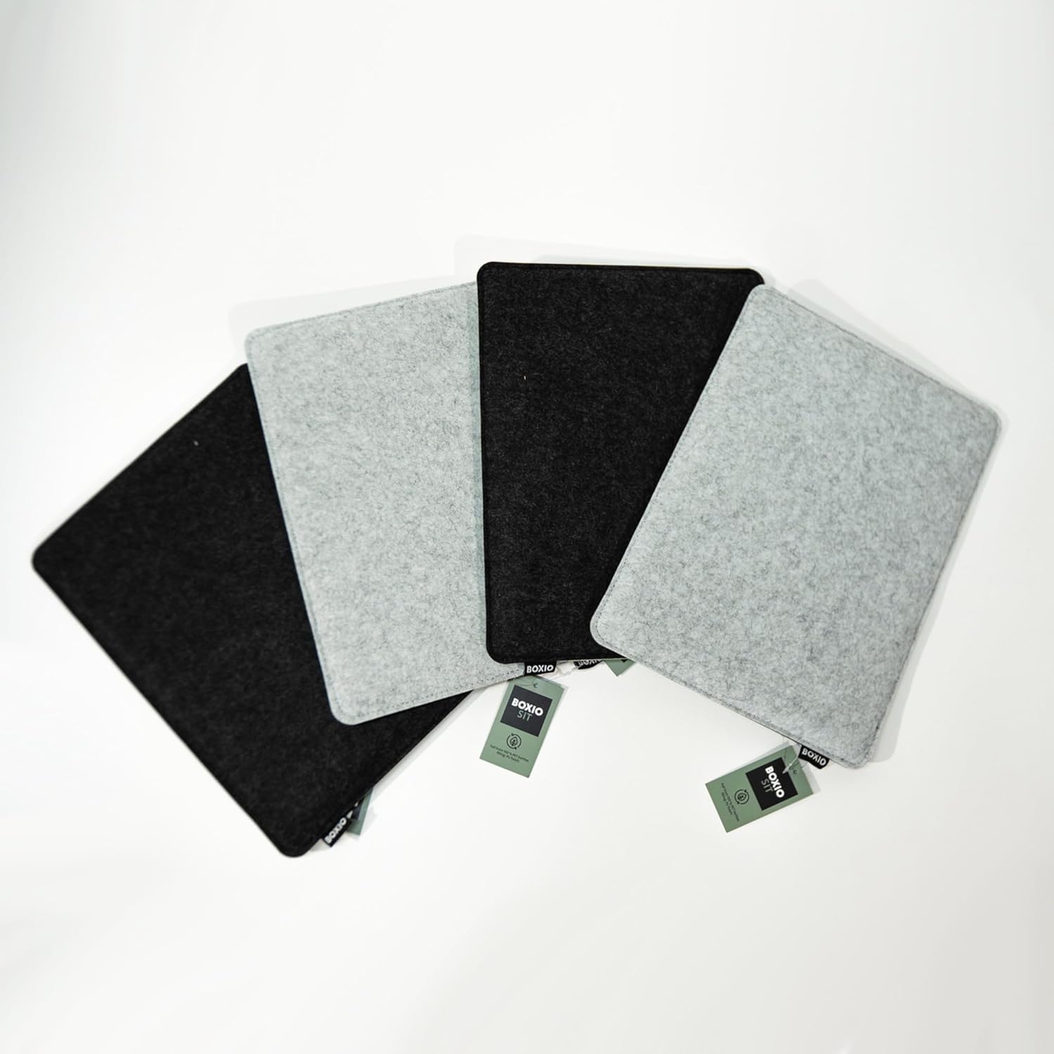 BOXIO - SIT: 4X Grey Seat Cushion for Camping, Toilet & Wash Accessories, Dining & Desk - Chair Pad, Kitchen Chair Cushions, Outdoor Chair Pillow, Bar Stool & Camping Essentials for All Chairs
