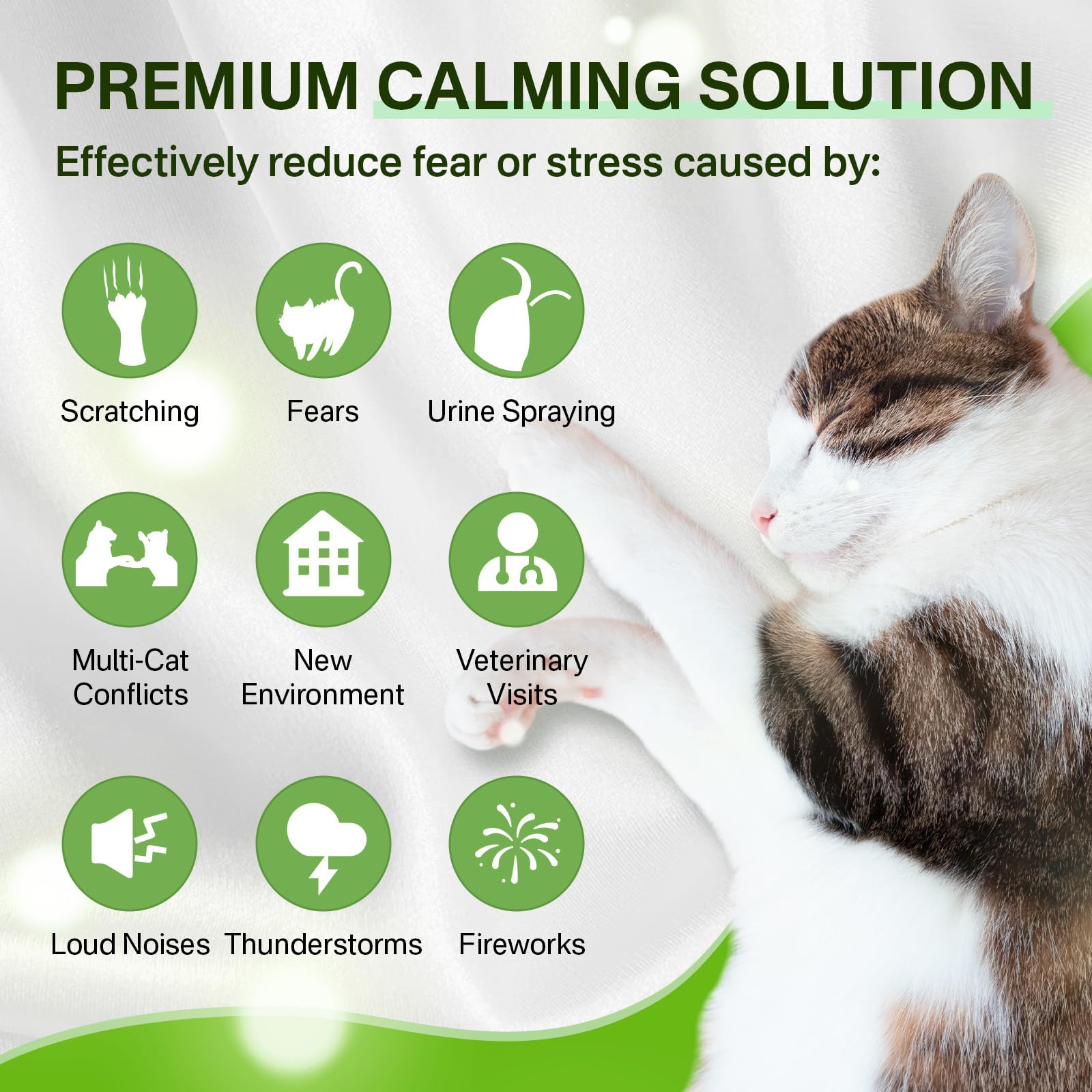 Cat Calming Diffuser with Timing Function, 3-in-1 Cat Pheromones Calming Diffuser Kit, 60-Day Anxiety Relief, Stress Relaxation Cat Pheromone Diffuser for All Cats (1 Diffuser + 2 Refills) - image 5