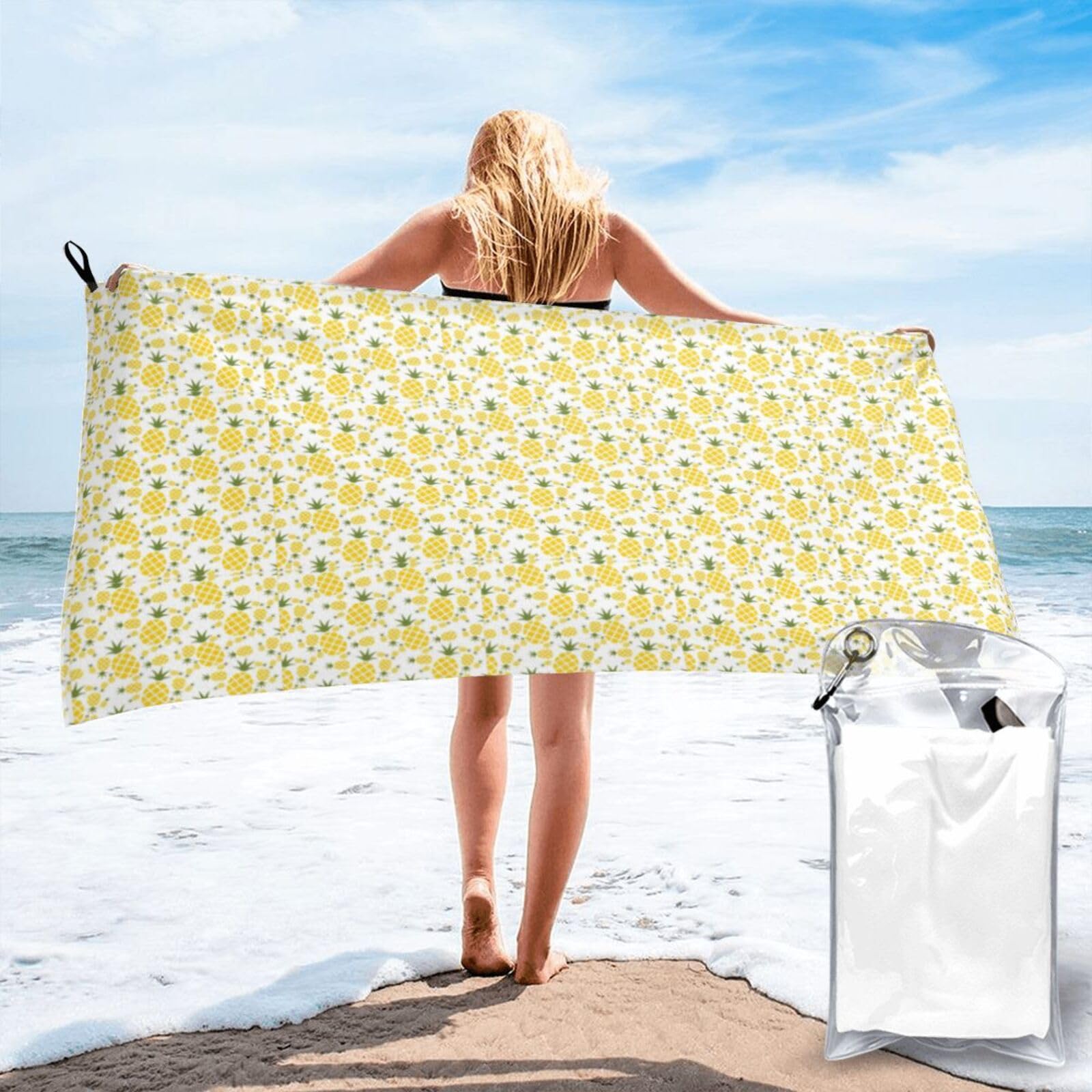 AYYQWE Pineapple.. Print Lightweight Towel For Men Women Travel Beach Camping Hiking Yoga Swimming Sports