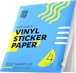95% Clear Sticker Paper for Inkjet Printer and Laser – 20 Sheets, 8.5x11 Transparent Sticker Paper, Printable Vinyl, Waterproof Clear Labels for DIY Stickers & Decals
