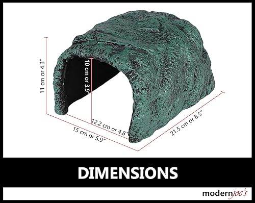 Miniatura 3 de MODERNJOE'S Refugio de cueva de piedra que oculta la casa de tortuga, cueva escondida de rocas para reptiles. Decorativo para acuarios y terrarios.