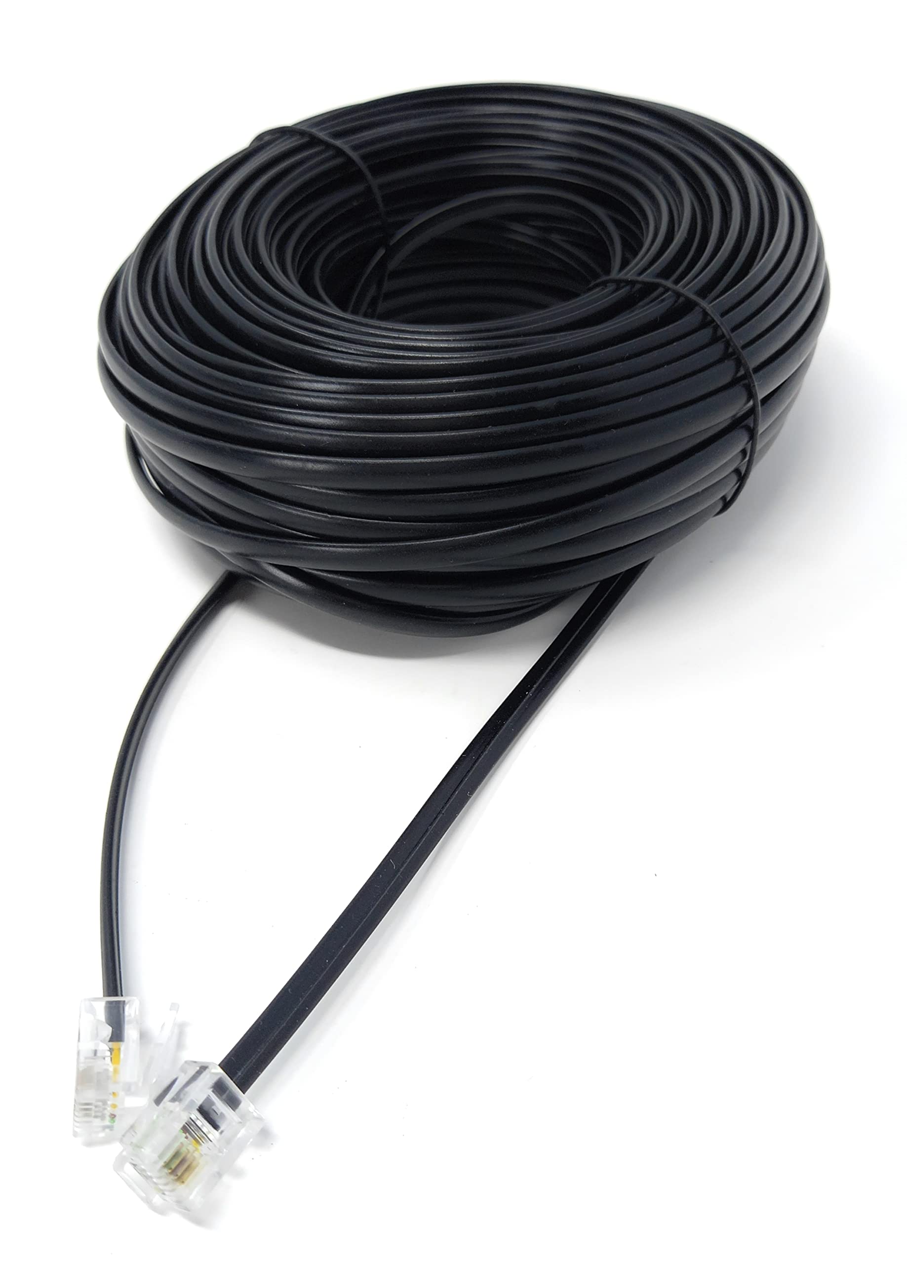 DRUT 30m RJ11 to RJ11 Telephone Landline Cable ADSL (6P4C) Flat Lead High Speed BT Internet Broadband Male to Male Router - Image 3