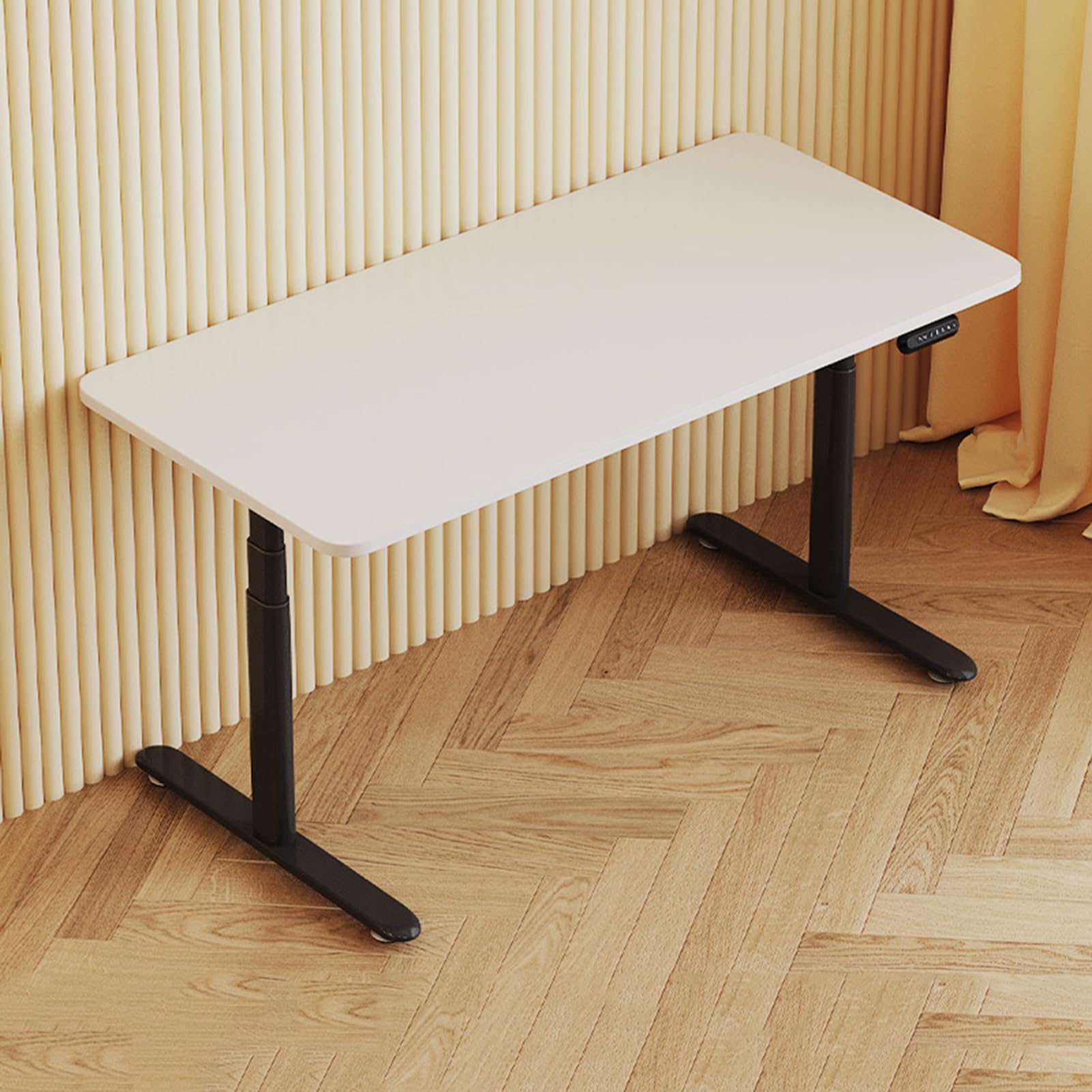 MYUYEE Standing Desk, Adjustable Computer Desk Sit-Stand Monitor Riser Desktop Lift With 4 Memory Function, 60-125Cm Height (G-140X60Cm)