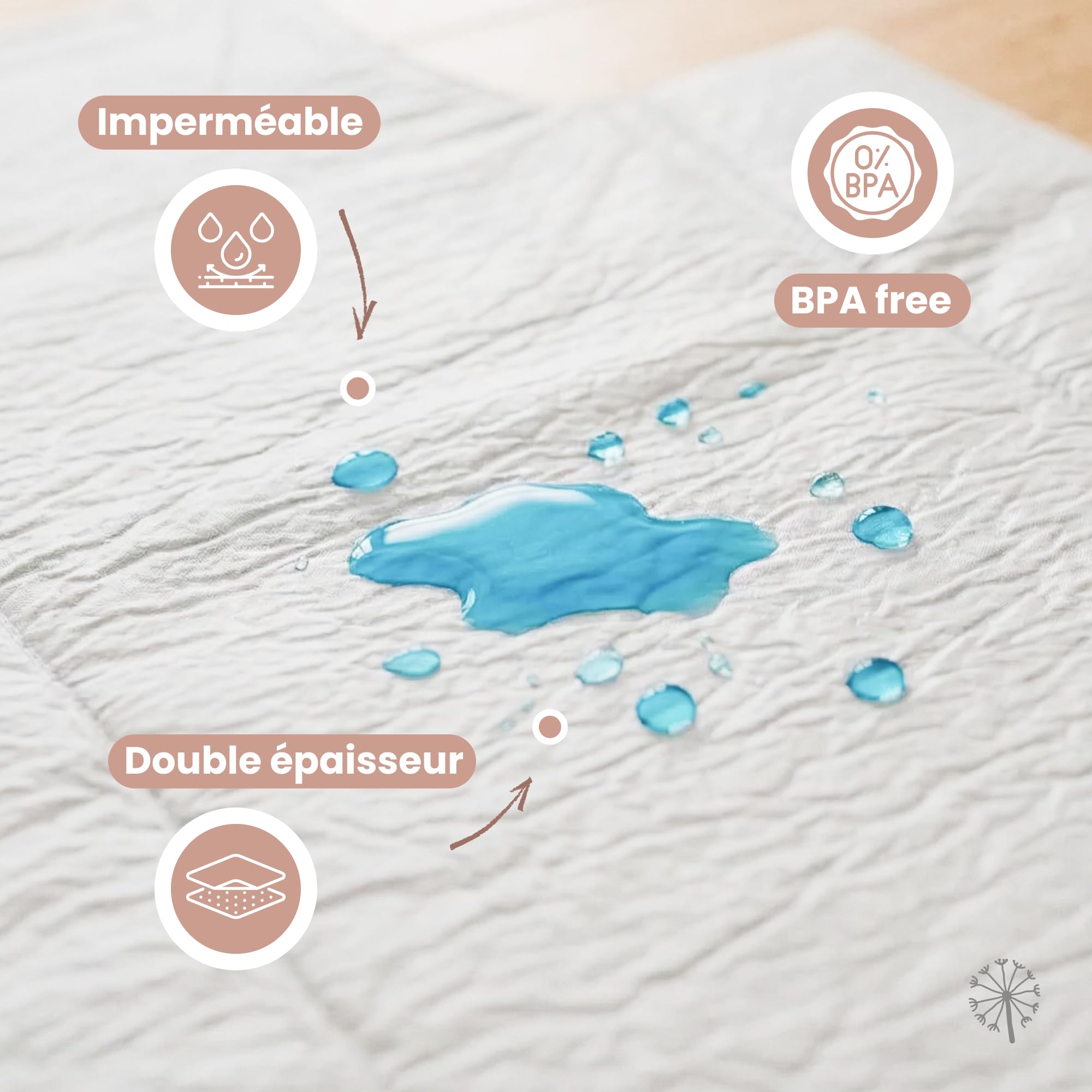 MIMUSELINA Tapis a Langer Bebe | Matelas a Langer Bebe Voyage Imperméable et Léger | Extérieur 100% Coton, Intérieur Lavable et Sans BPA | Pliable avec Fermeture Pratique | Espagne - 4