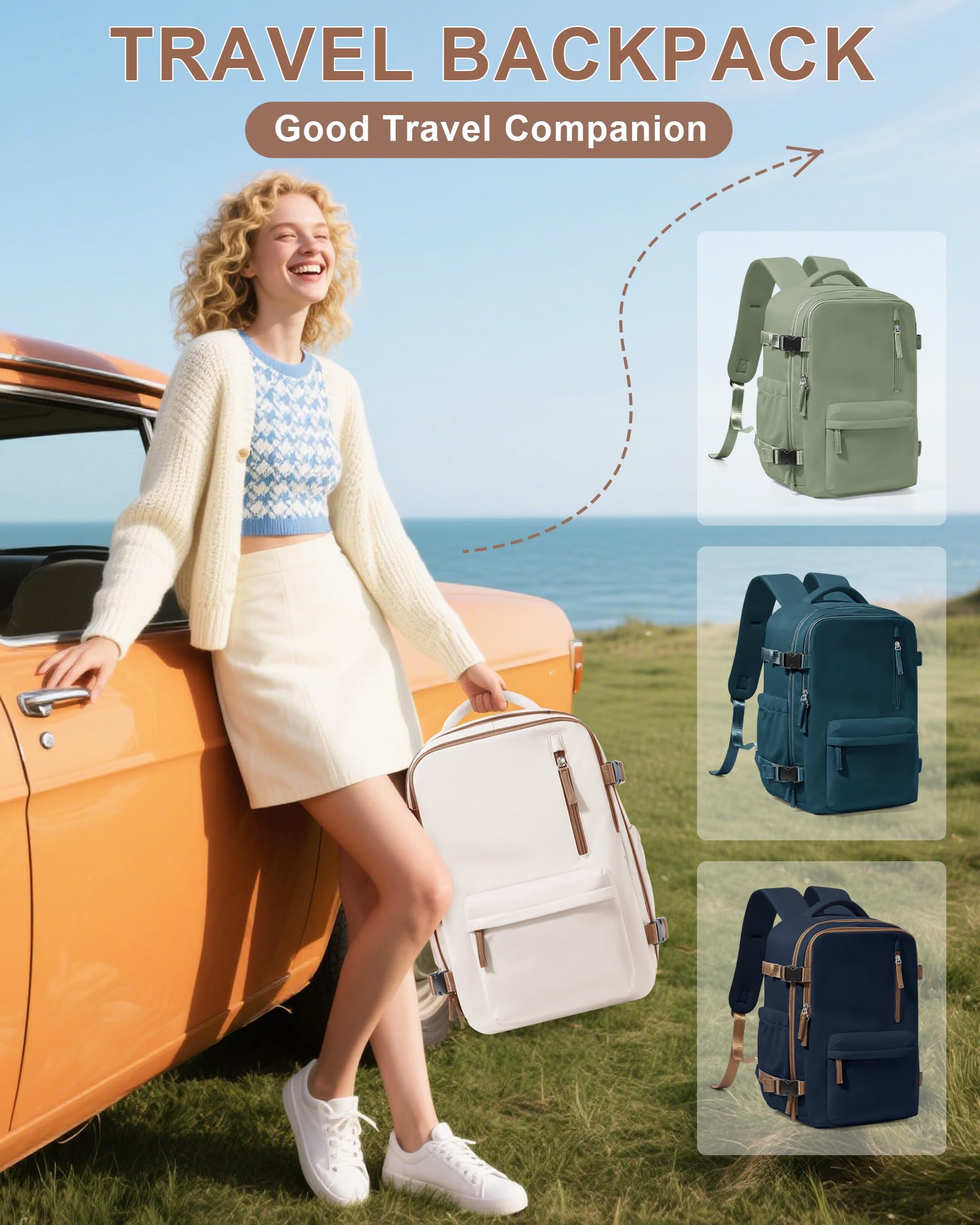 BJLFS Borse da Cabina per Ryanair 40×30×20 Zaino da Viaggio con Sottovuoto Bagaglio a Mano 40x20x25 Easyjet 45×36×20,Zaino Wizzair 40x30x20,Zaino Casual per laptop da 14 pollici per scuola