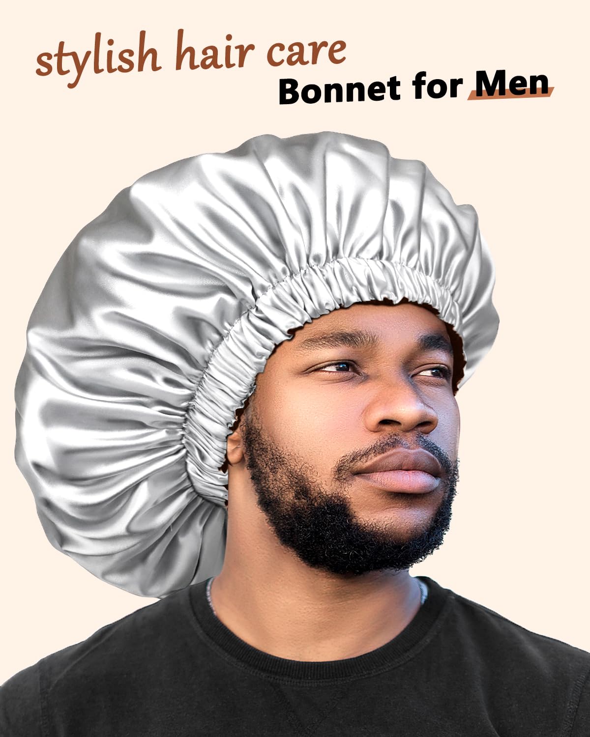 ◆ mikimini☆ mikimini Satin Bonnet for Men and Women, Reversible Double Layer