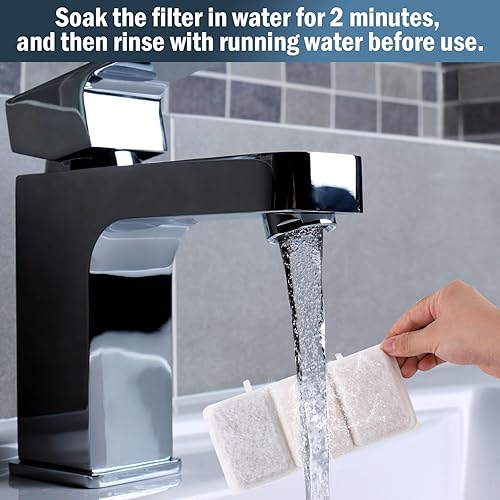 Miniatura 6 de 20 filtros de fuente para mascotas, filtro de agua de repuesto para Petory con paquete de 10 esponjas de repuesto para prefiltro de agua para