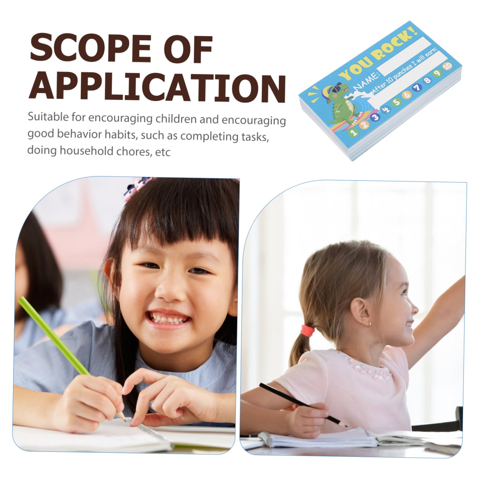 SHINEOFI 1000piezas Tarjetas De Recompensa Para De Tarjetas Perforadas Motivadoras Para Aula Comportamiento y Fomento Diseño Para Profesores y