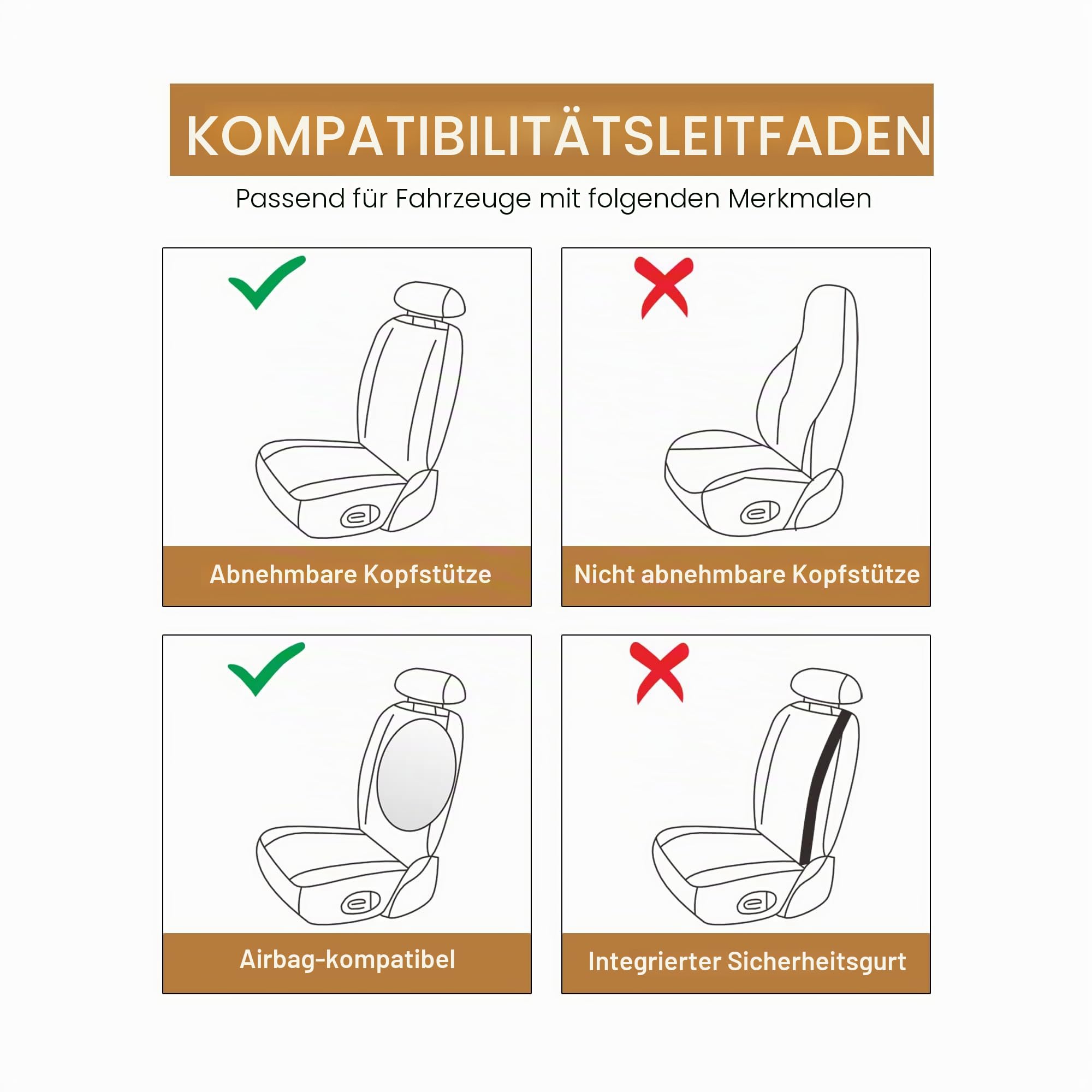 Pariitadin Baja Satteldecke Autositzbezüge Vorne Set mit Sicherheitsgurtpolstern Waschbar Atmungsaktiv Gestreift Gewebt Stoff Sitzbezüge für Autos Universal Fit Meisten Autos Airbag Kompatibel
