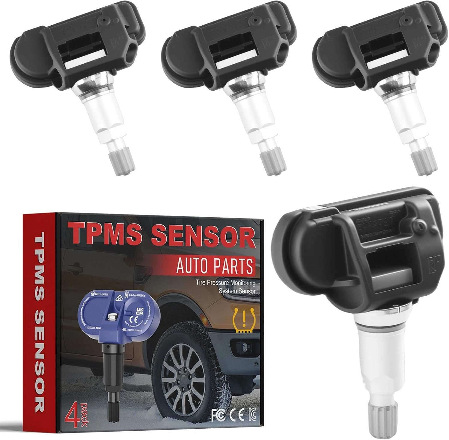A0009050030 Upgraded 433MHZ TPMS Sensor Fits for:-Mercedes-Benz C300 2008-2014, E350 2010-2014, ML350 2010-2014, GL450 2010-2014, Tire Pressure Monitoring System Sensor-4PCS