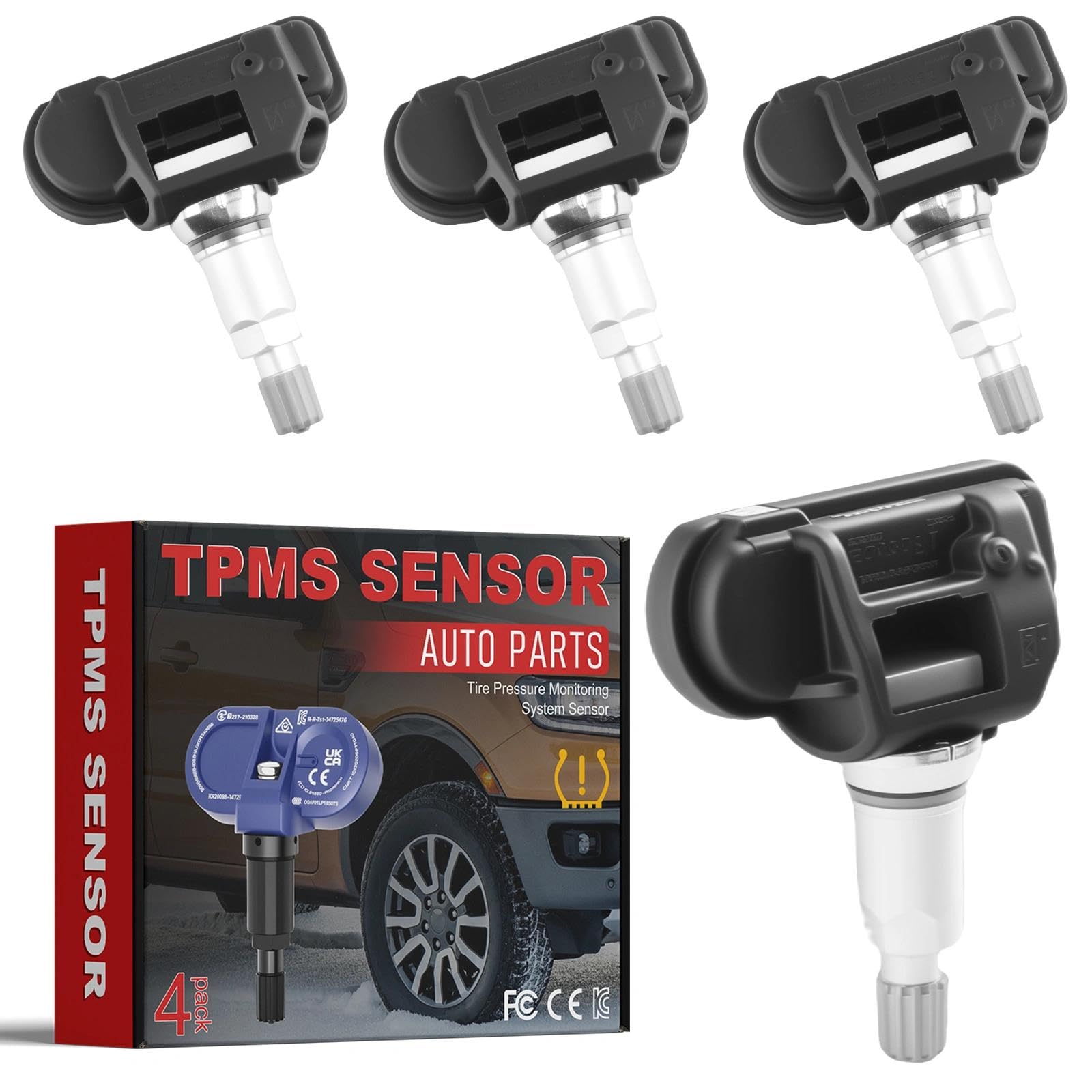 A0009050030 Upgraded 433MHZ TPMS Sensor Fits for:-Mercedes-Benz C300 2008-2014, E350 2010-2014, ML350 2010-2014, GL450 2010-2014, Tire Pressure Monitoring System Sensor-4PCS