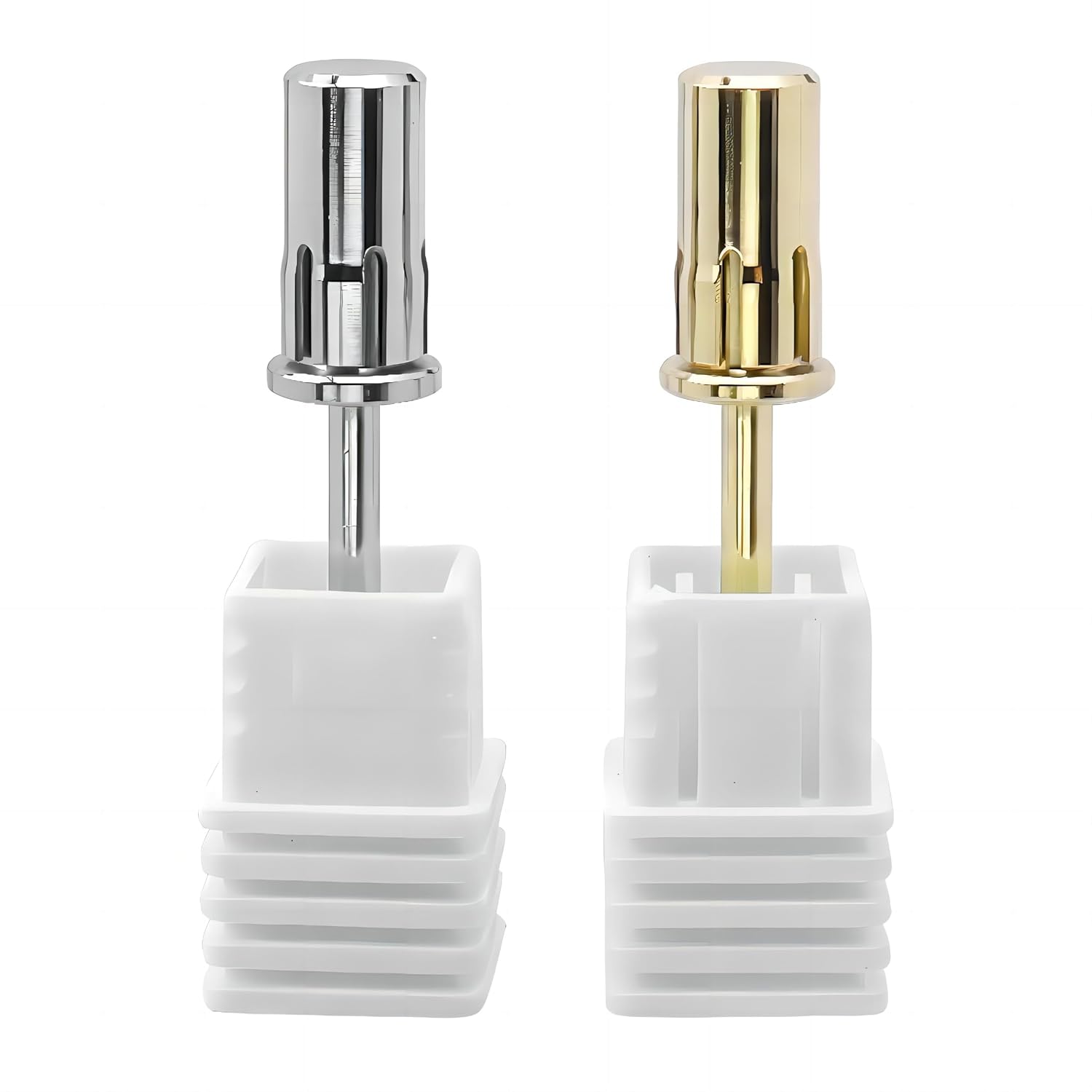 Yakamoz 2Pcs Small Nail Mandrel Bits for Nail Drill, Stainless Steel 3/32 Inch Mandrel Nail Bit Easy Off Mini E Flie Mandrel Drill Bits for Nails Sanding Bands Cuticle Clean Manicure Tools