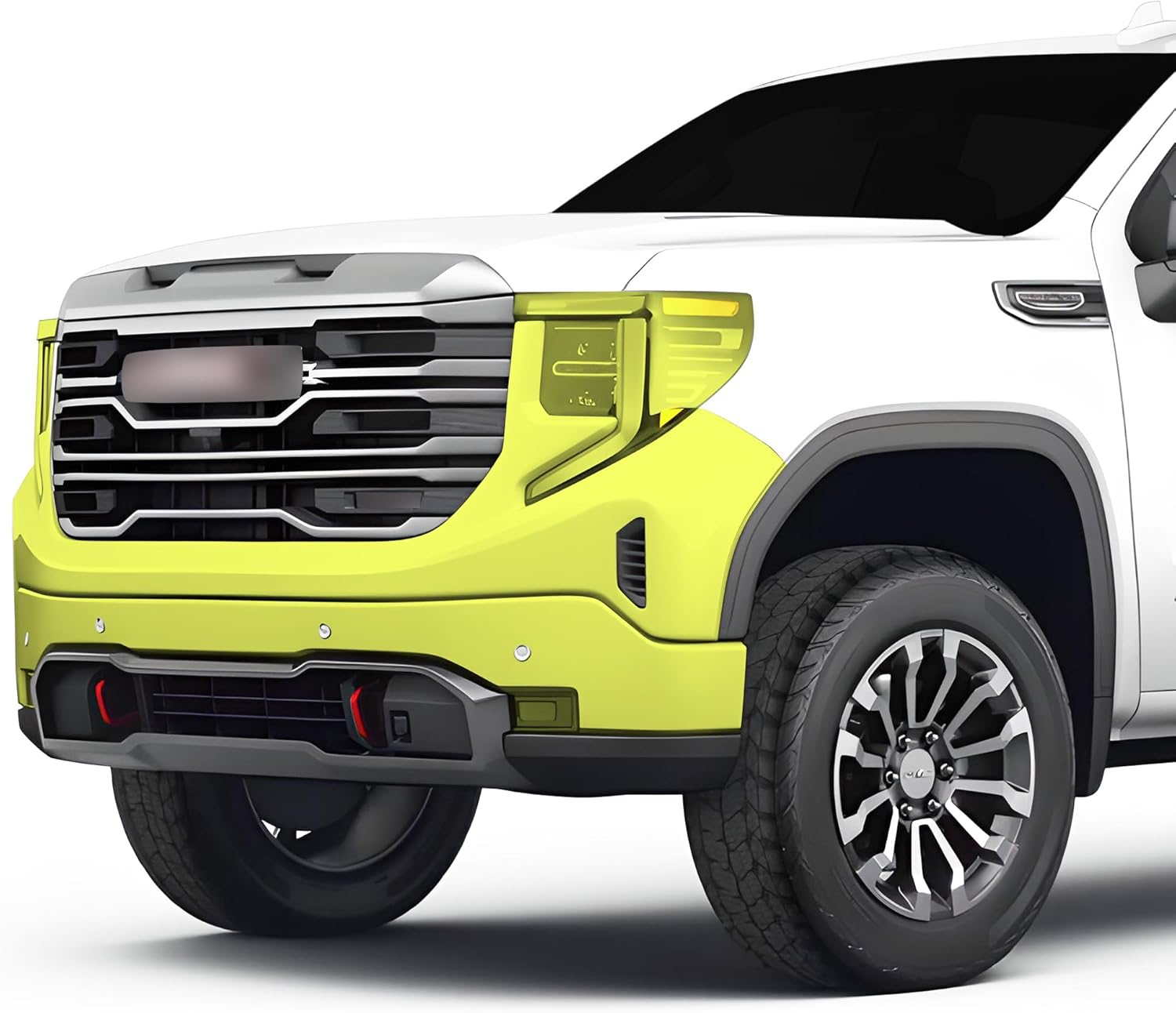 BOGAR TECH DESIGNS Front Bumper Paint Protection PPF Film Kit Cover Compatible with GMC Sierra 2022-2024, Clear Bra