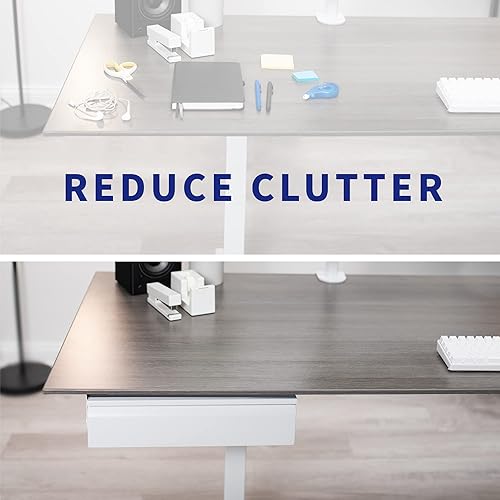 Miniatura 6 de VIVO Cajón extraíble deslizante montado debajo del escritorio de 16 pulgadas sin carcasa para escritorio de oficina, organizador de almacenamiento