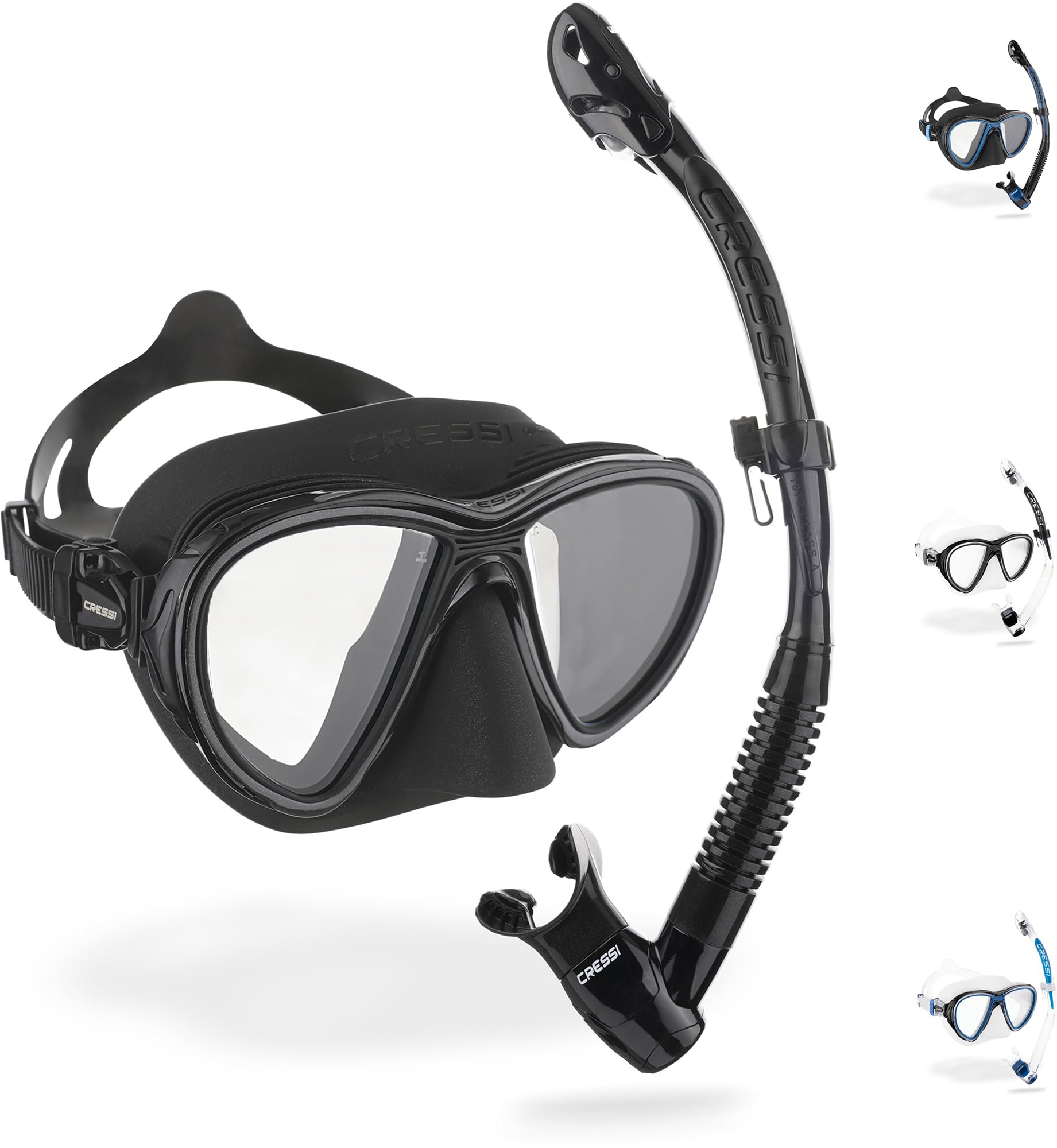 Cressi Quantum + Itaca Ultra Dry Combo Kit Combinado de Snorkel, Unisex Adulto
