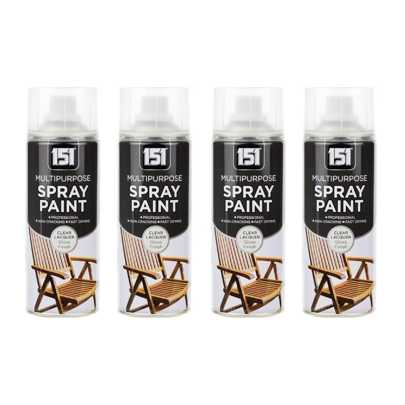 SDMAX Clear Lacquer Spray Paint, Fast Drying, High-Gloss Finish, Non-Cracking, Easy To Use, Durable And Long-Lasting, Lightweight And Portable, Multipurpose Use, 400ml (4PCS)