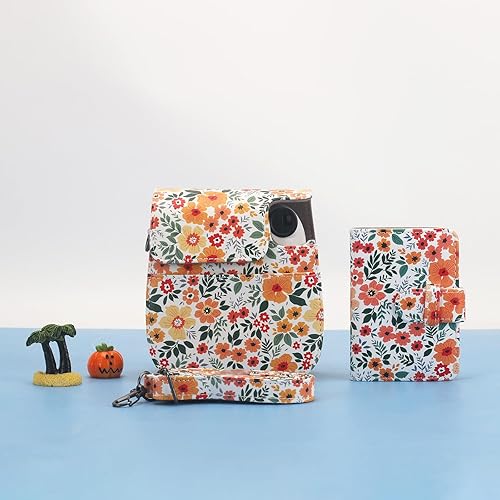 Miniatura 7 de Frankmate Funda protectora compatible con cámara de película instantánea Fujifilm Instax Mini 12 11 9 8 con bolsillo para accesorios y correa