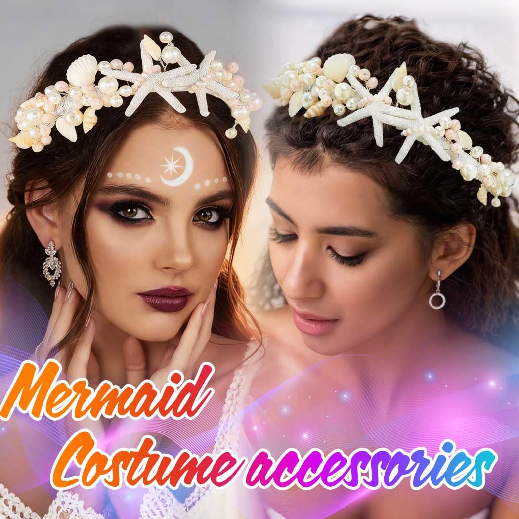 Seashell Starfish Headband Mermaid Costume Coastal Accessory for Women Amazon.com : Unicra Starfish Headband Mermaid Hair  main image 3