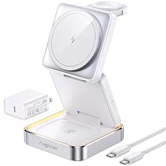 2026 Upgraded Wireless Charger 3 in 1 Foldable Wireless Charging Station with Light for Apple MagSafe Charger Travel
