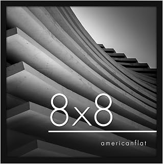 Americanflat 8x8 Picture Frame - Slim Molding - Black