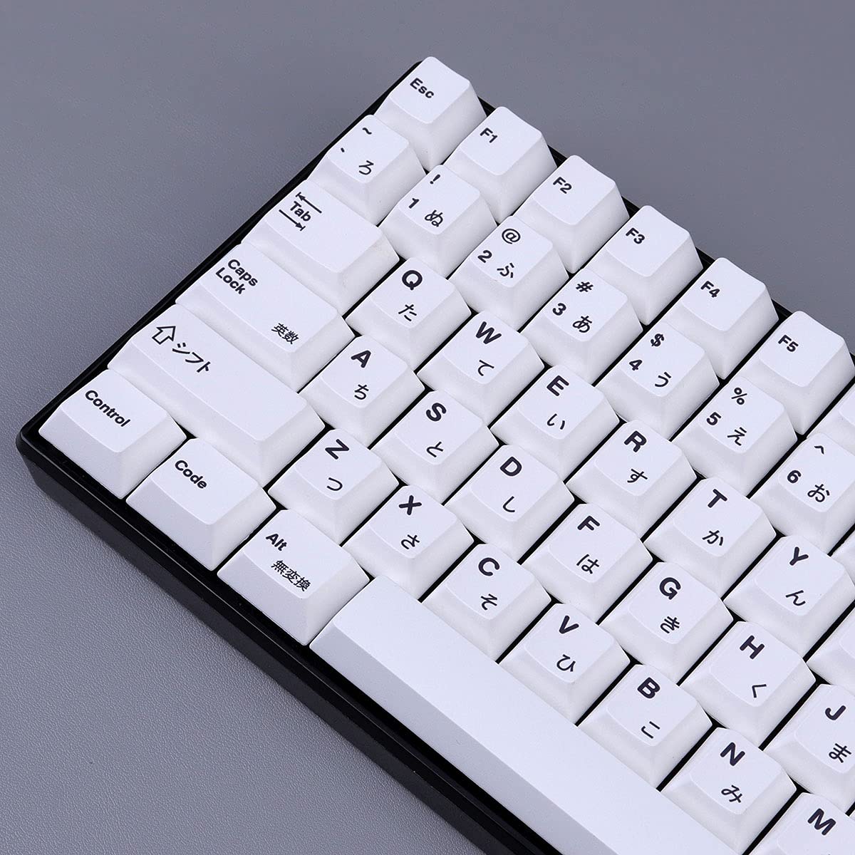 Set De 136 Touches Clavier Mécanique PBT - Profil Cherry - Style Manga Rétro Blanc - Compatible Switches Cherry/Gateron MX - 12