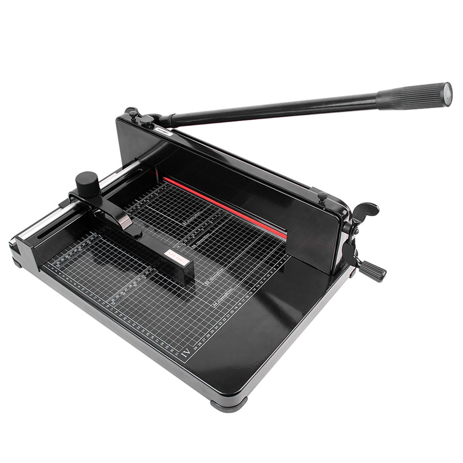 FHRKA A4 Paper Cutters, Desktop Manual Cutting Paper Machine with Scale Mark and Adjustable Positioning Stop, Heavy Duty Guillotine Paper Trimmer (Black)